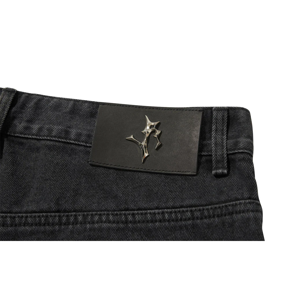 BAGGY DENIM PANTS / BLACK - Image 19