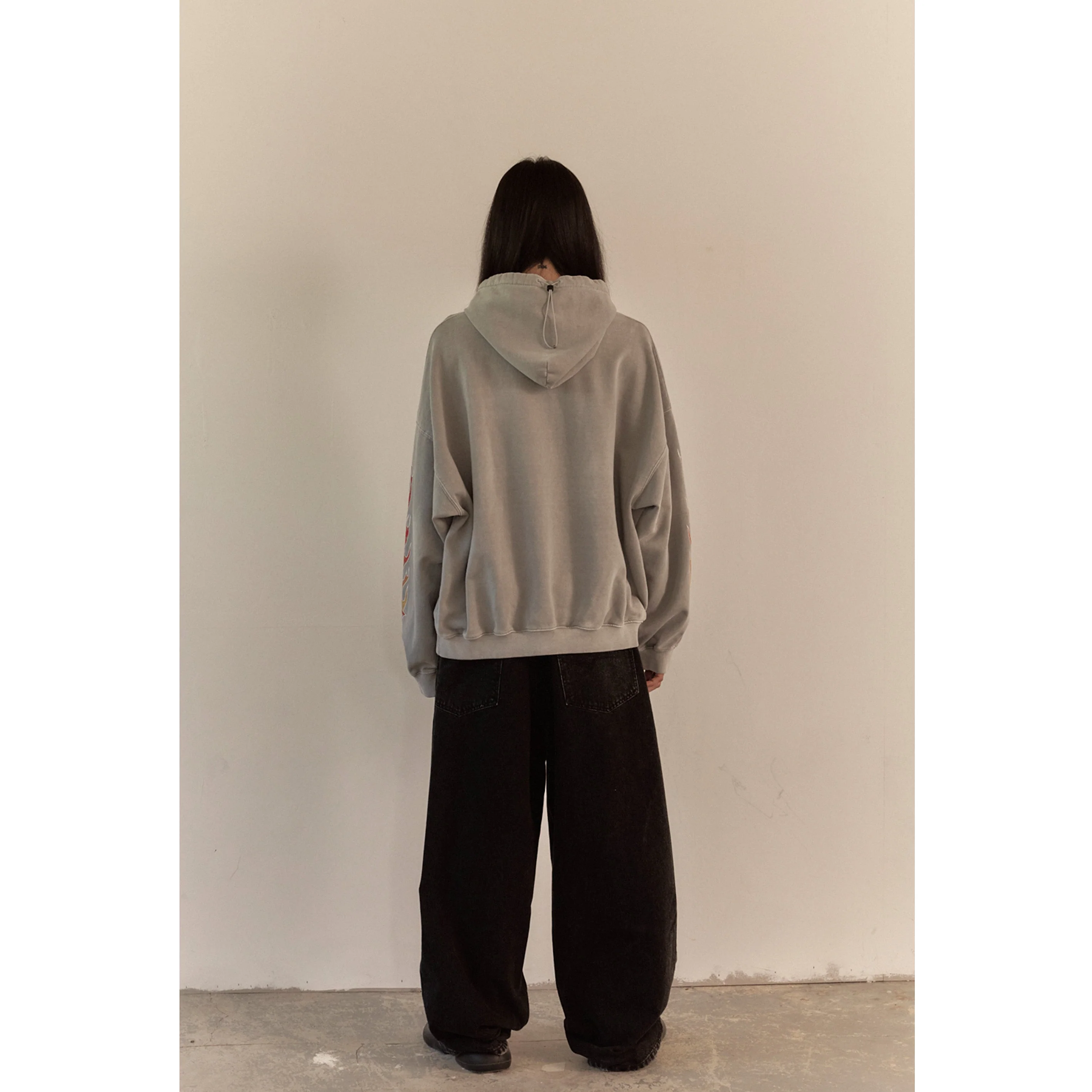 BAGGY DENIM PANTS / BLACK - Image 23
