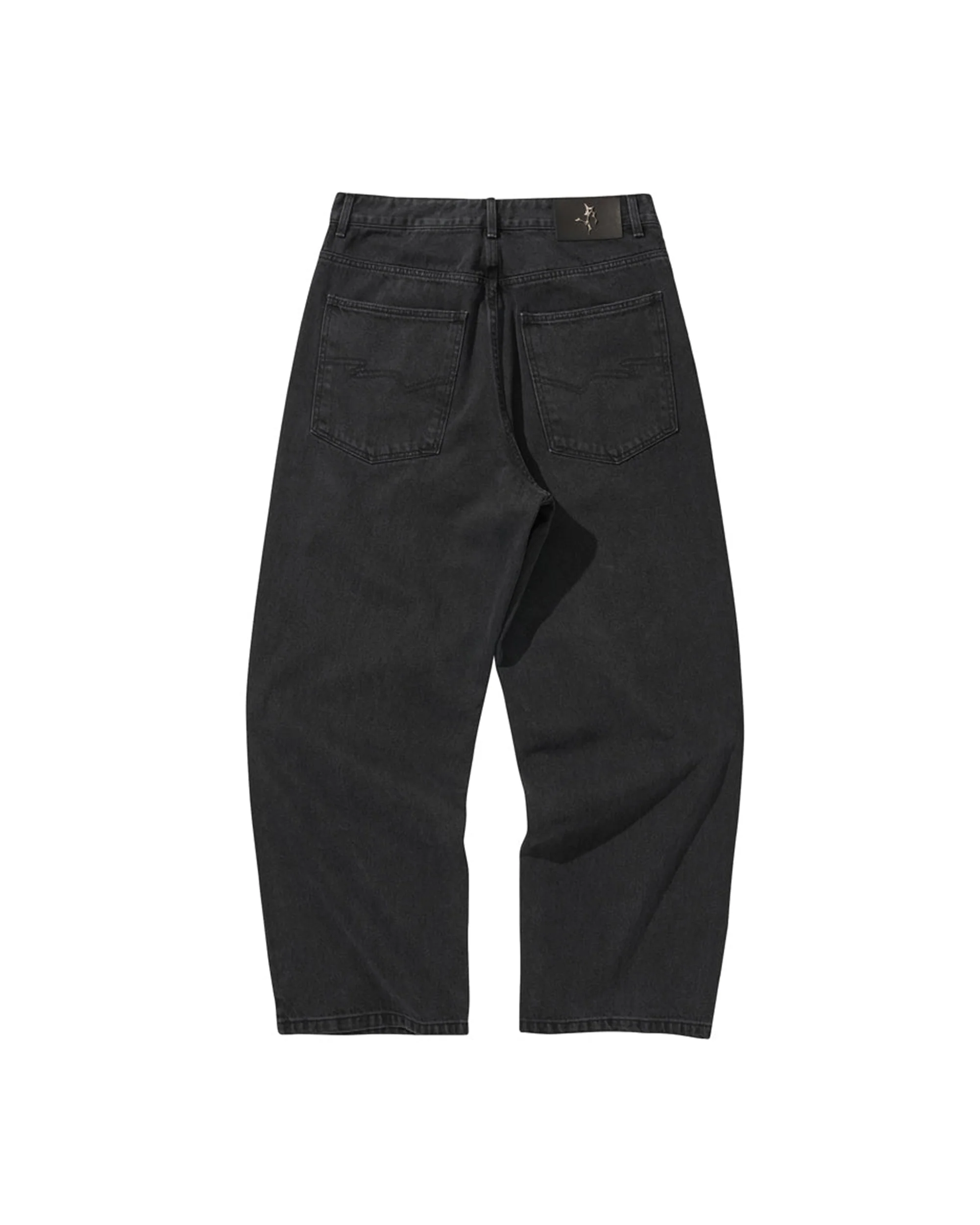 BAGGY DENIM PANTS / BLACK - Image 3