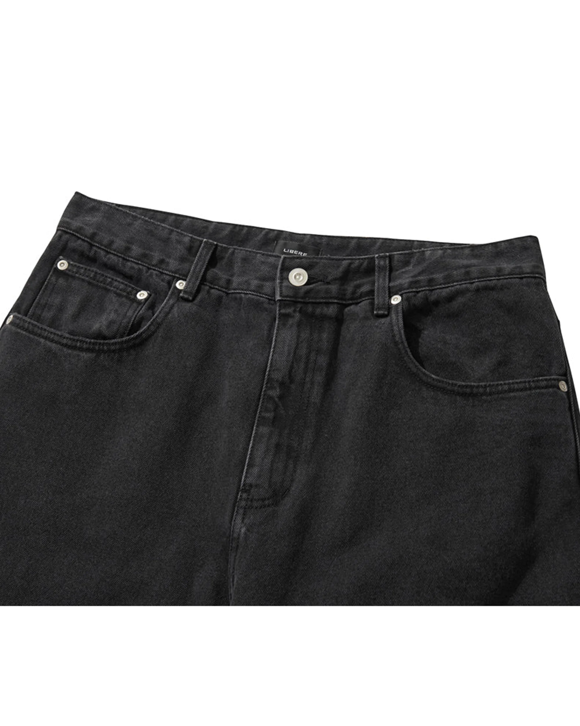 BAGGY DENIM PANTS / BLACK - Image 8
