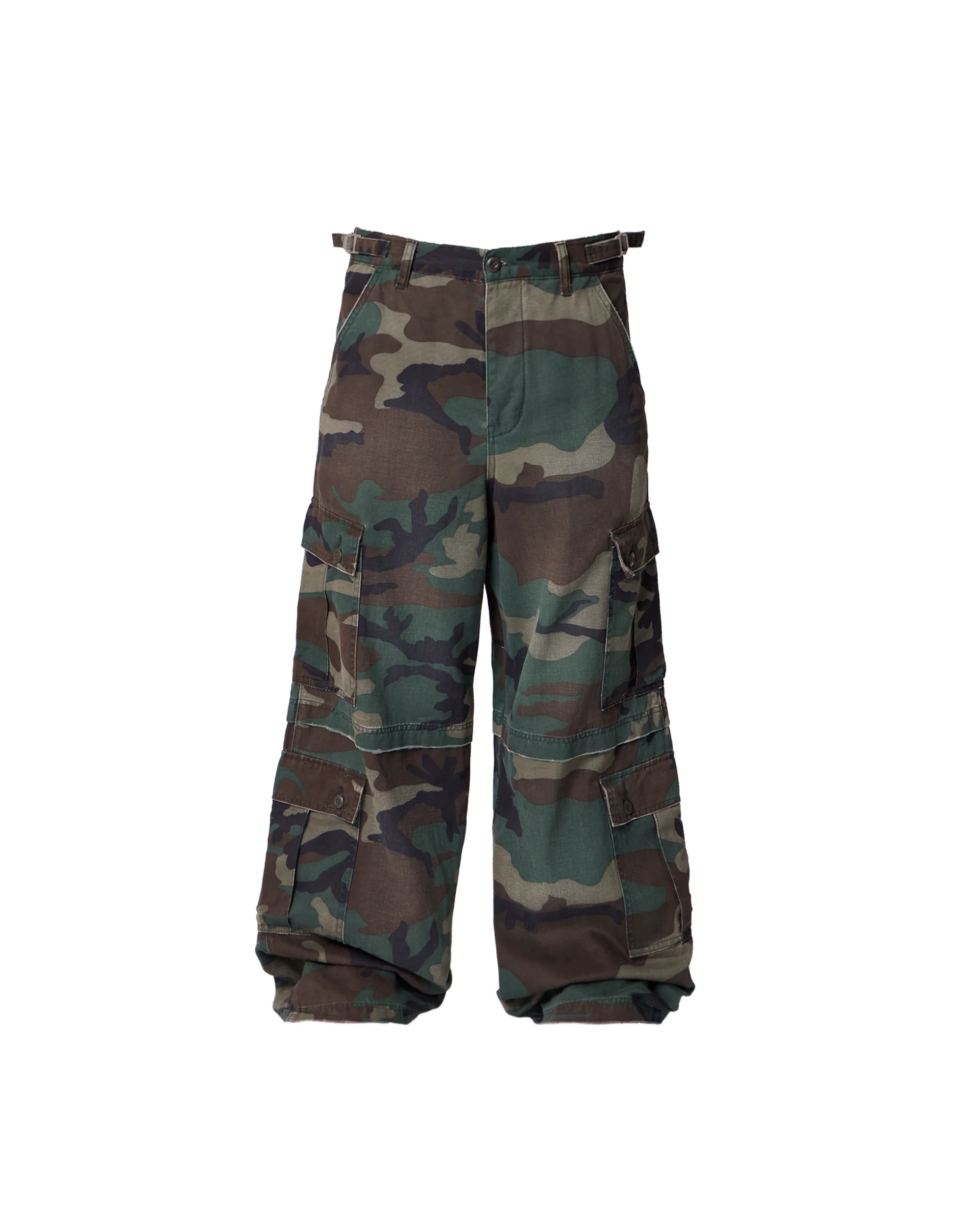 Baggy Rave Cargo Pants - Camo