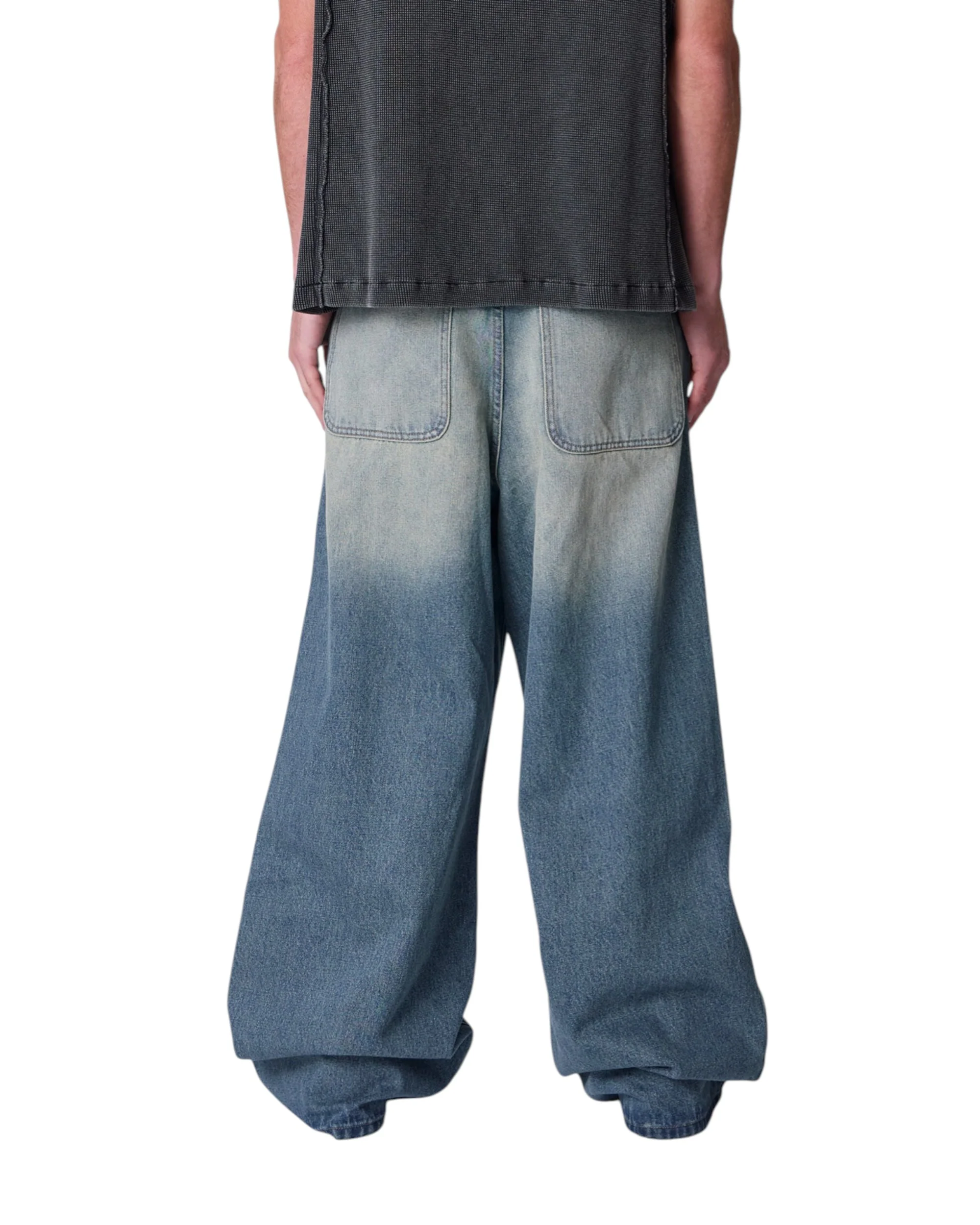 Baggy Washed Rave Denim - Medium Blue - Image 3