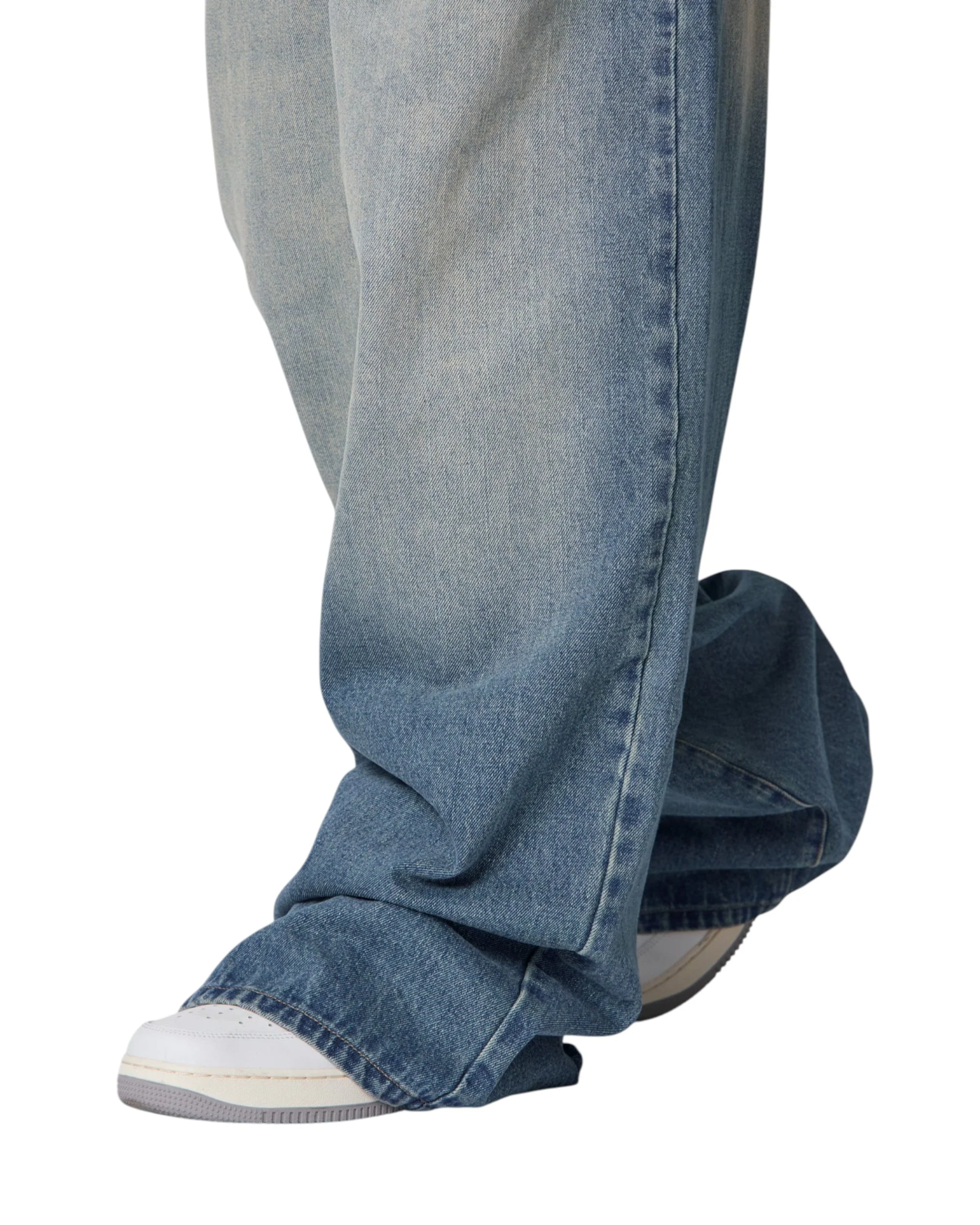 Baggy Washed Rave Denim - Medium Blue - Image 8