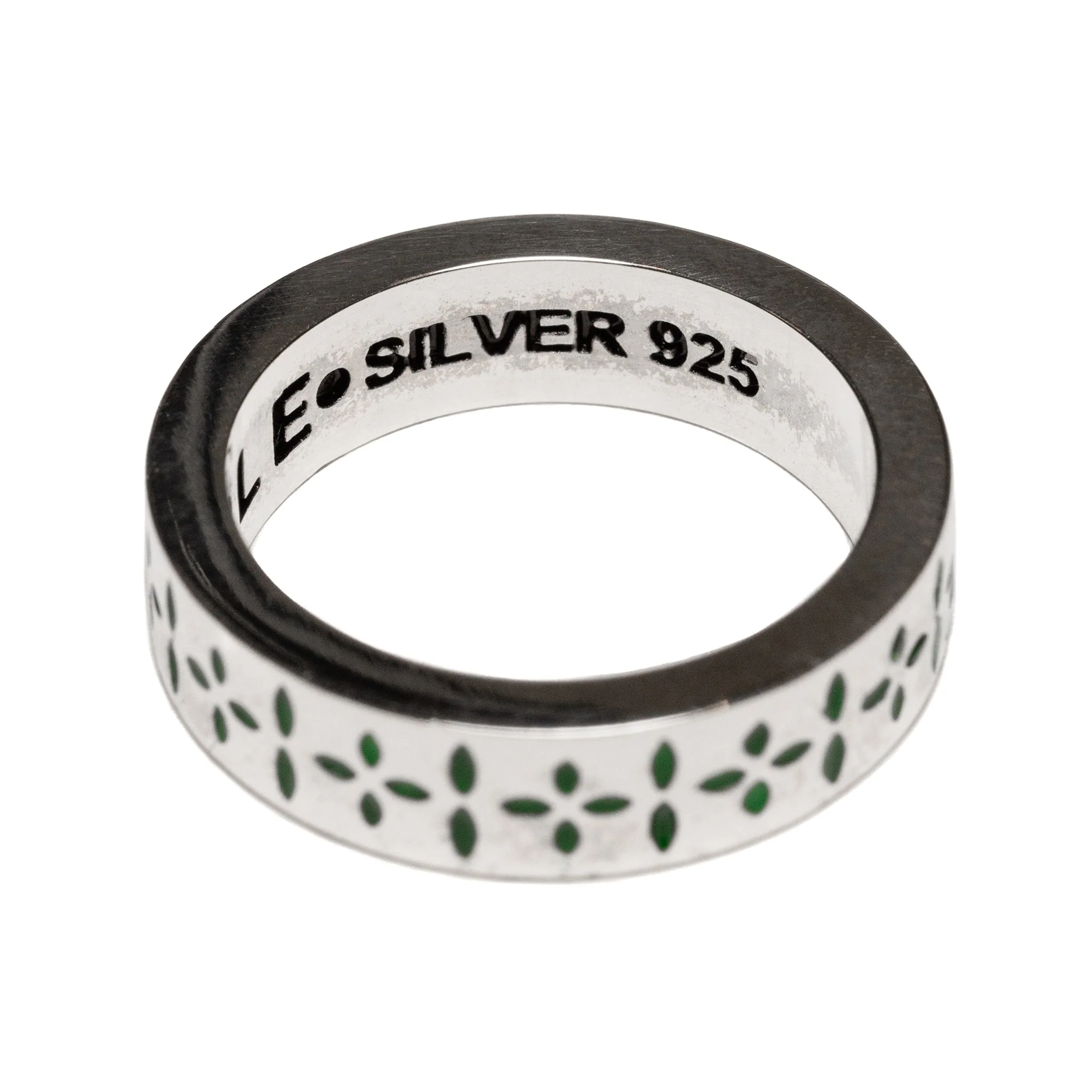 Bandana Ring (Silver 925/Green Enamel) - Image 6