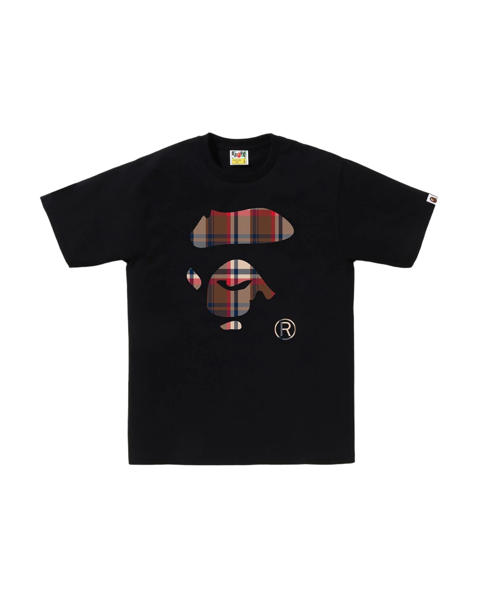 BAPE CHECK APE FACE TEE MENS