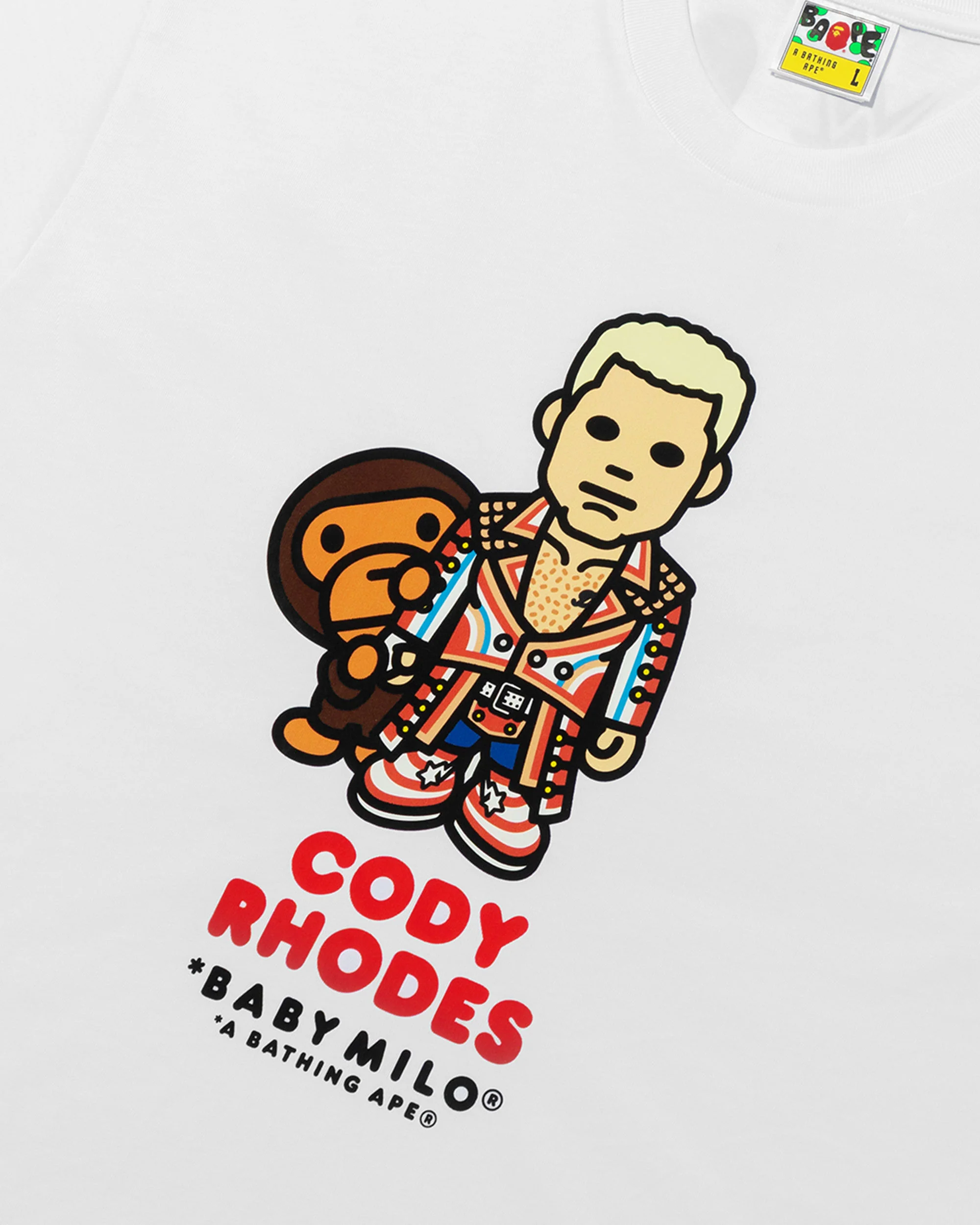 BAPE X WWE CODY RHODES BABY MILO RELAXED FIT TEE - Image 3
