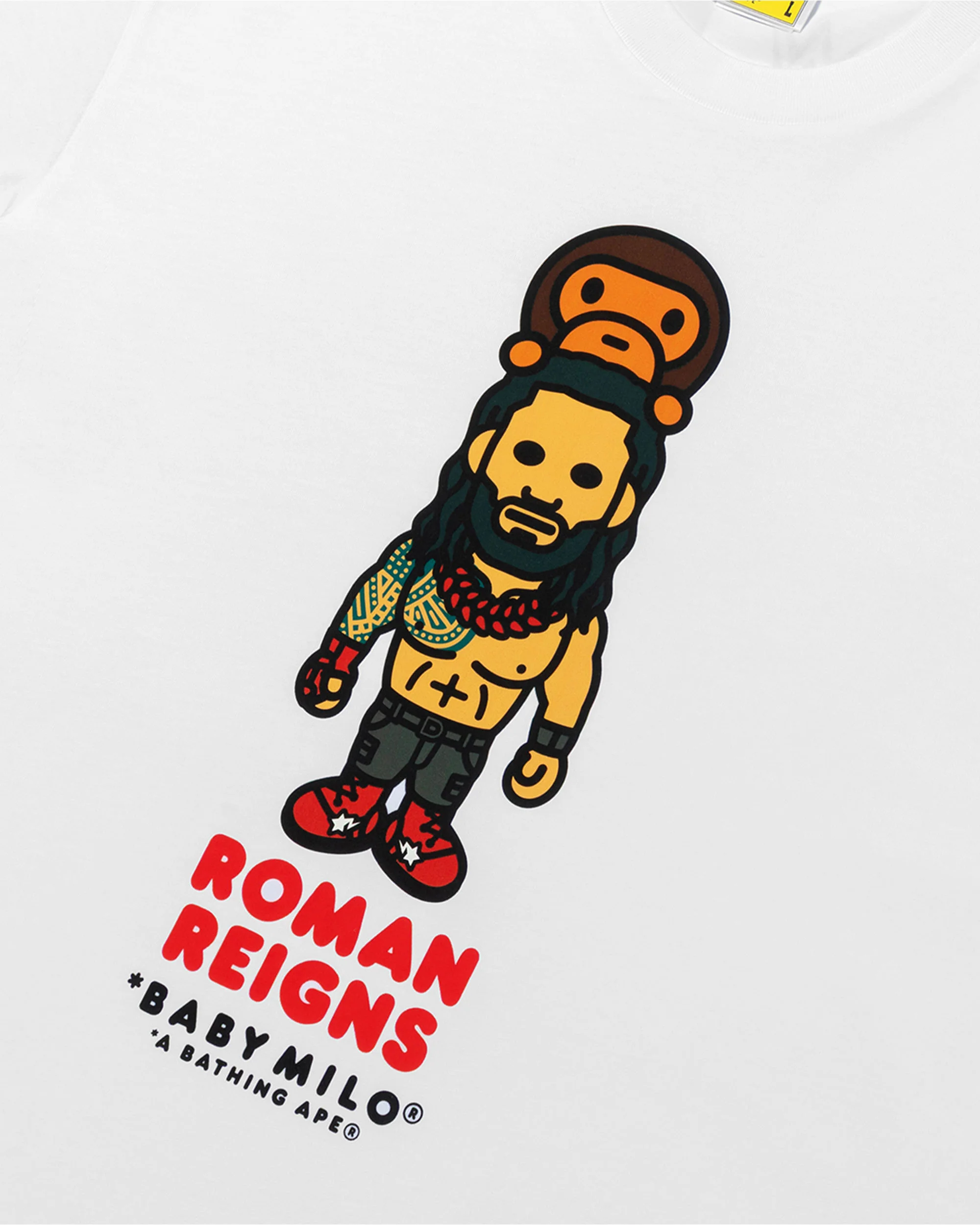 BAPE X WWE ROMAN REIGNS BABY MILO RELAXED FIT TEE - Image 3