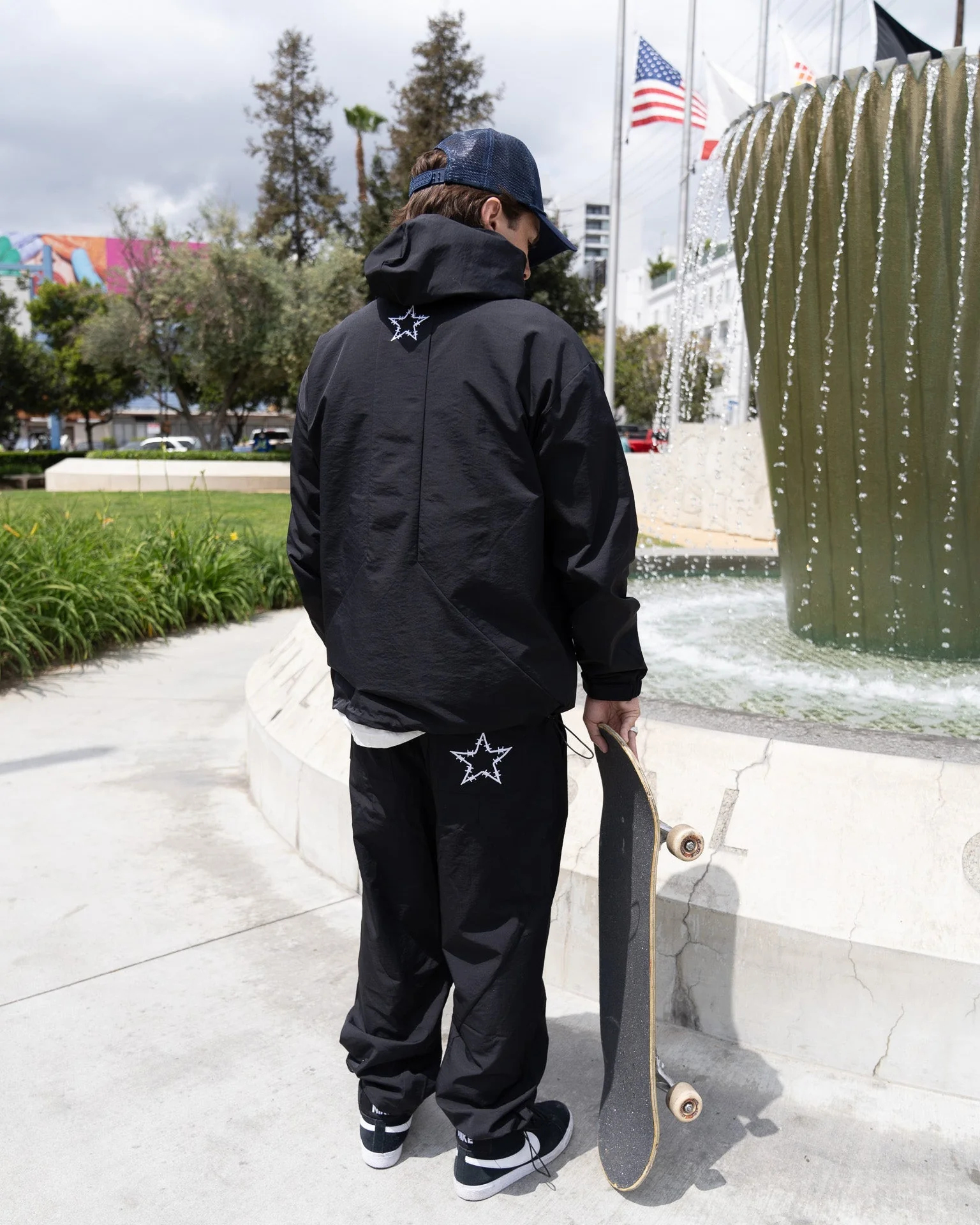 BARBWIRE STAR TRACK JACKET - BLACK - Image 7