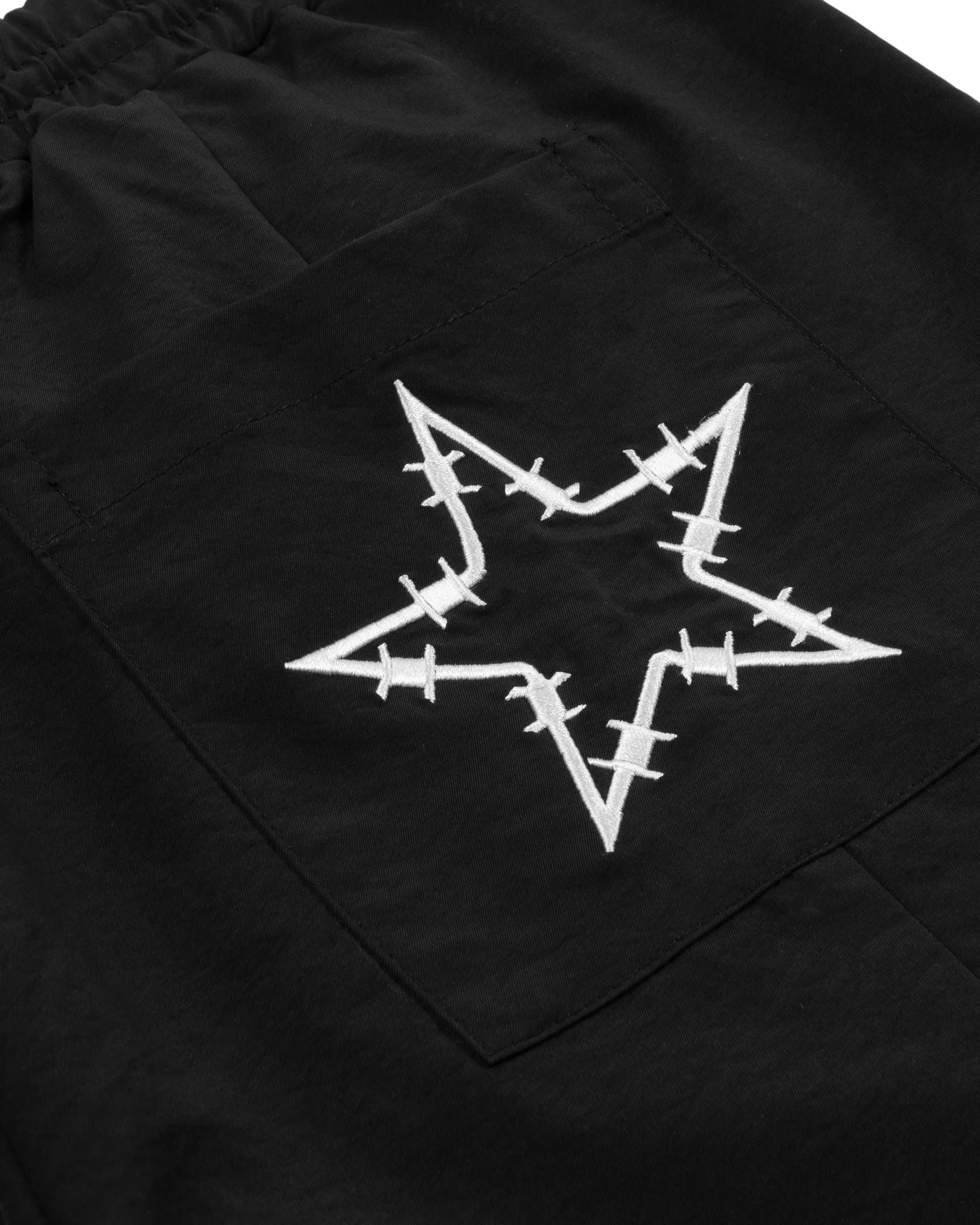 BARBWIRE STAR TRACK PANTS - BLACK - Image 3