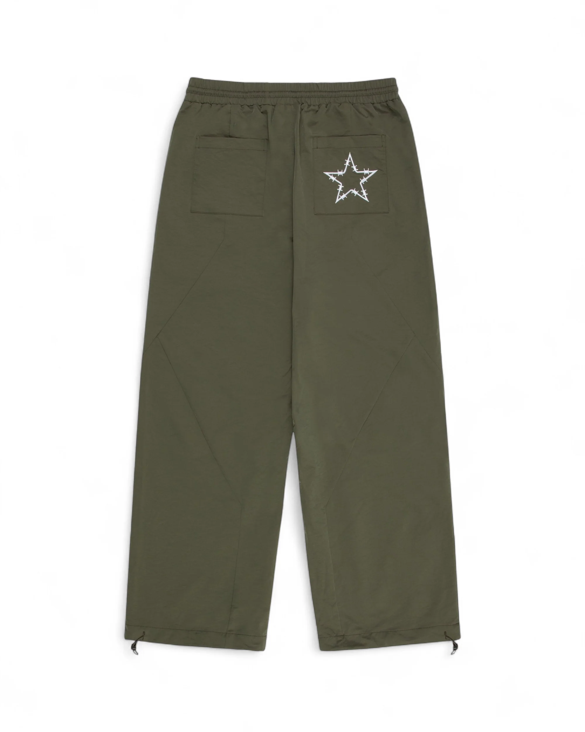 BARBWIRE STAR TRACK PANTS - OLIVE - Image 2