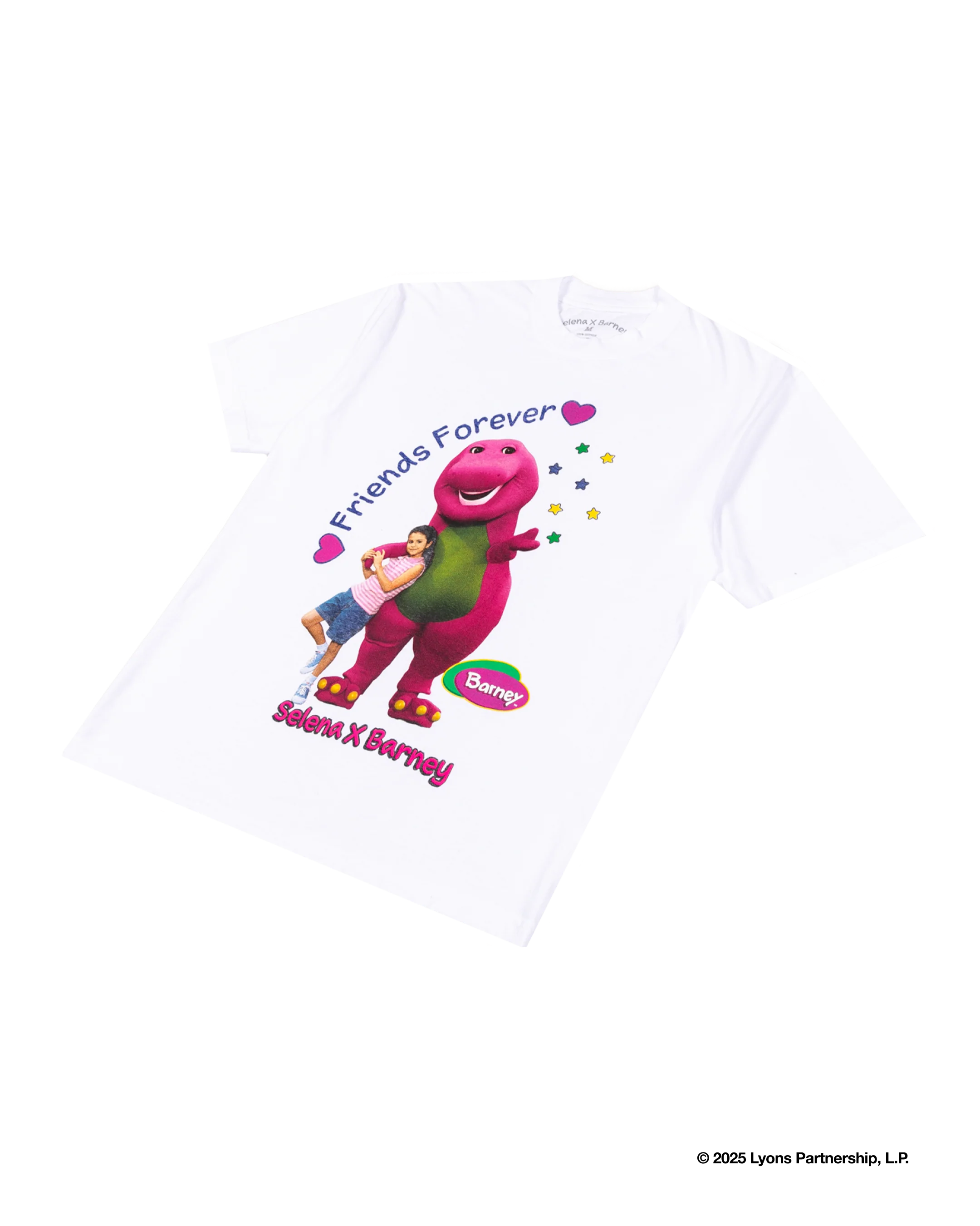 Barney X Selena I Love You White Tee - Image 3