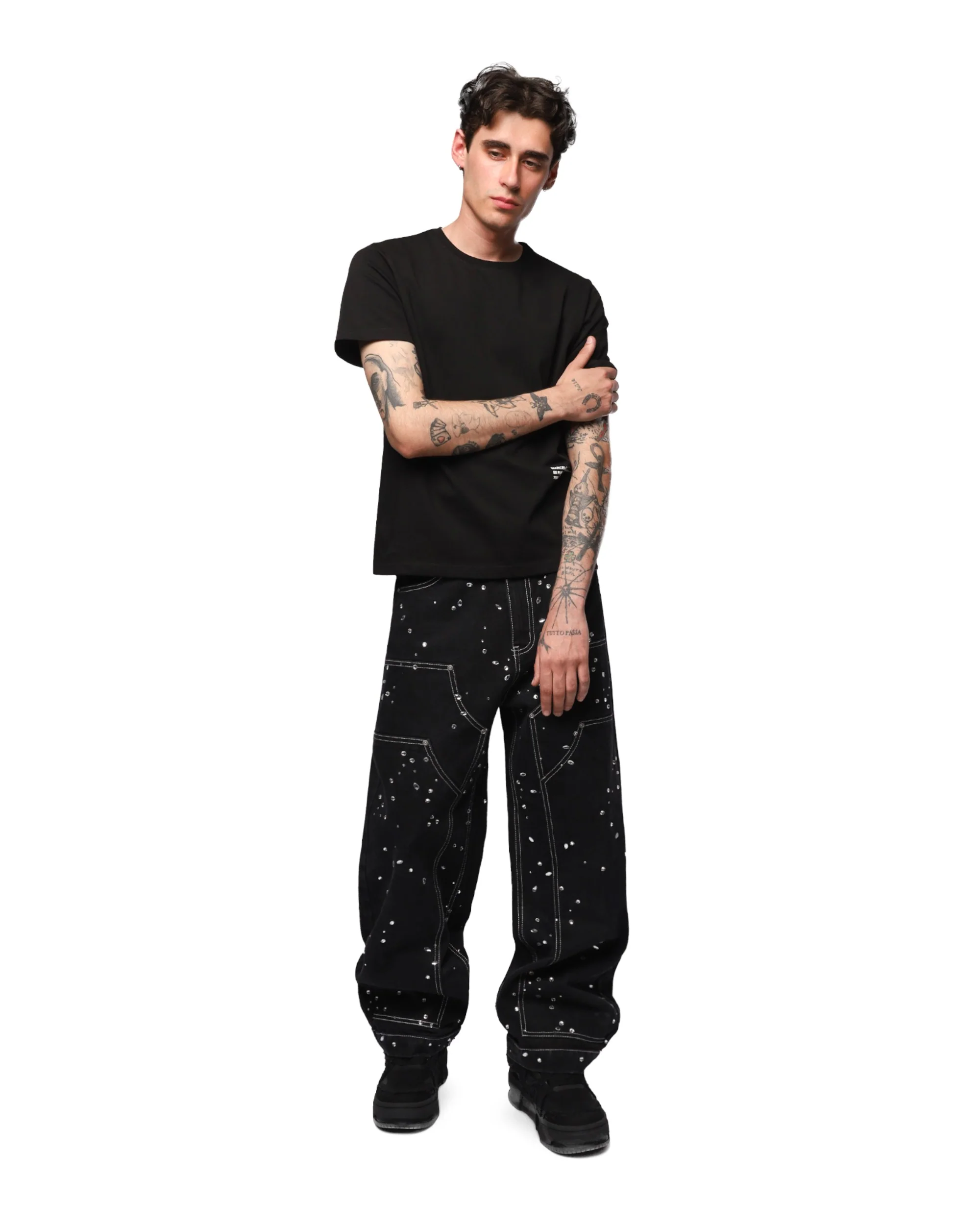 BARREL CRYSTAL DENIM in BLACK - Image 3