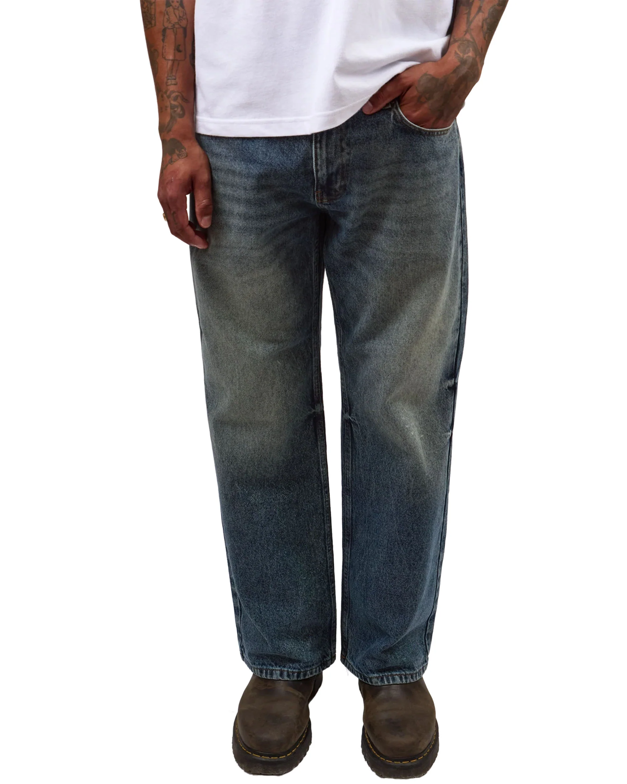 BASIC DENIM WASHED DARK NAVY - Image 3