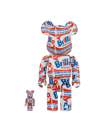 BE@RBRICK ANDY WARHOL "Brillo" 100% & 400% Set