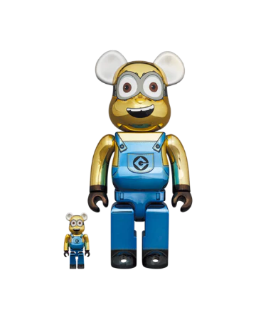 BE@RBRICK Dave Chrome Ver. 100% & 400％ set