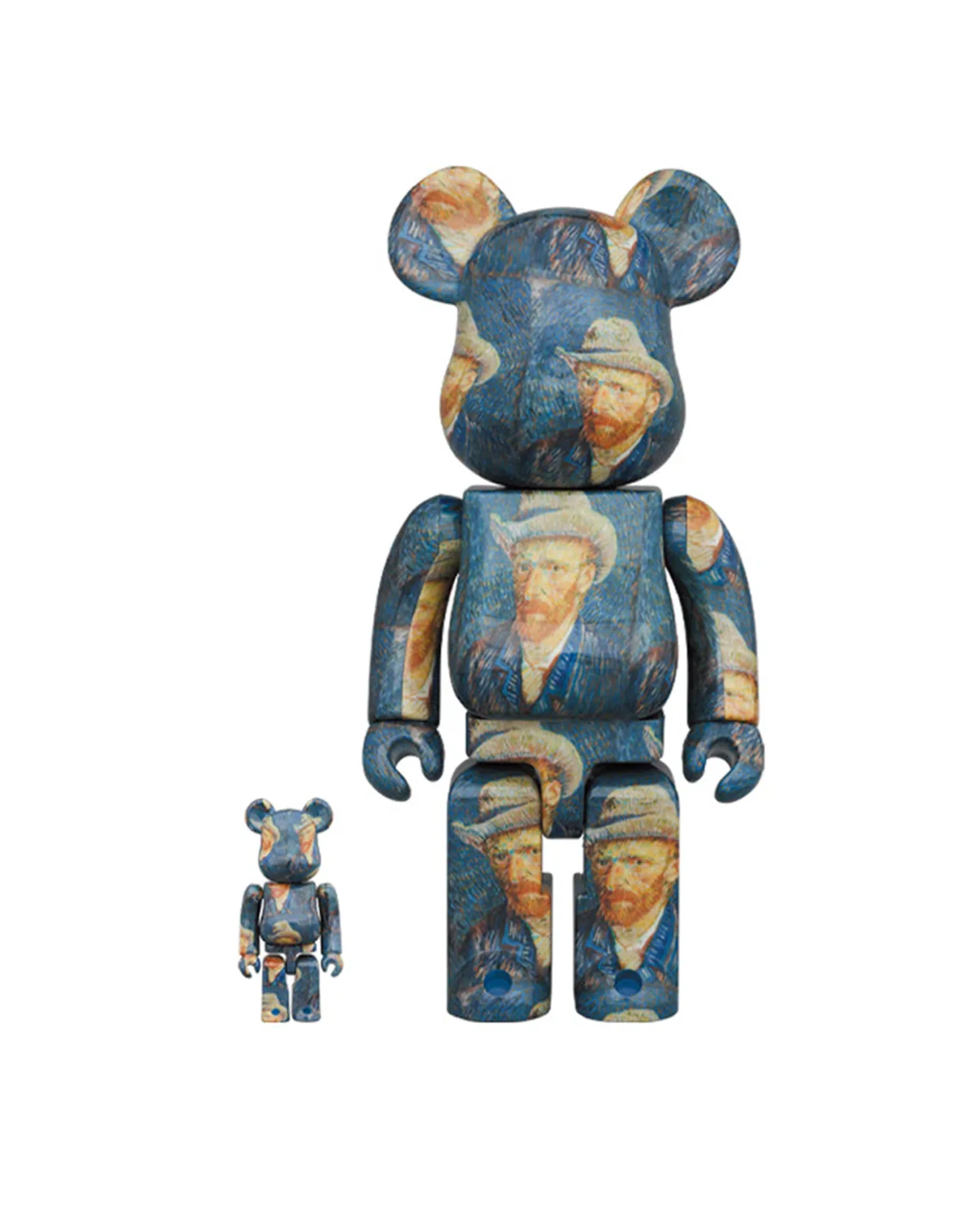 BE@RBRICK「Van Gogh Museum」Self-Portrait with Grey Felt Hat 100% & 400% Set