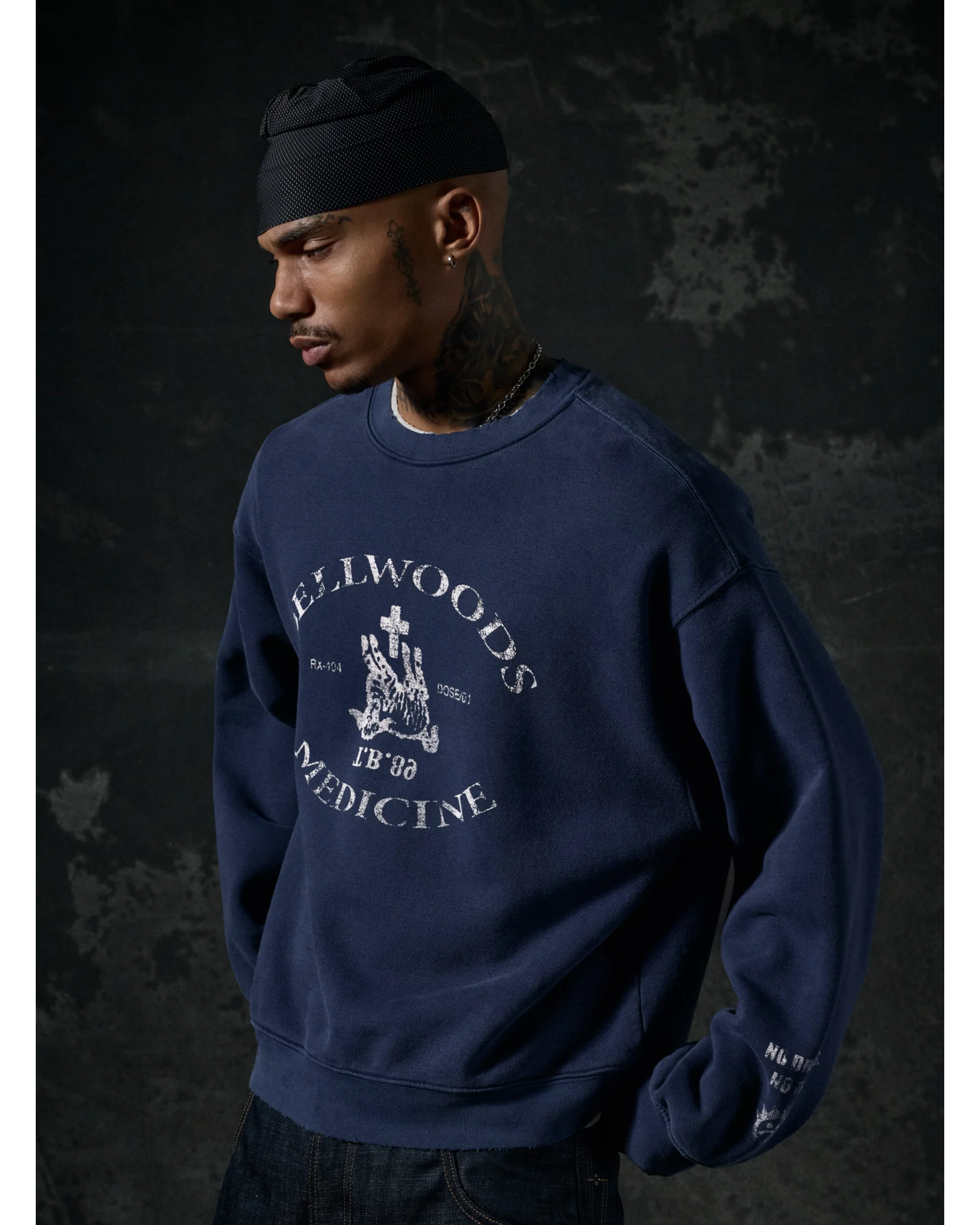 Bellwoods Medicine Crewneck - Vintage Navy - Image 4