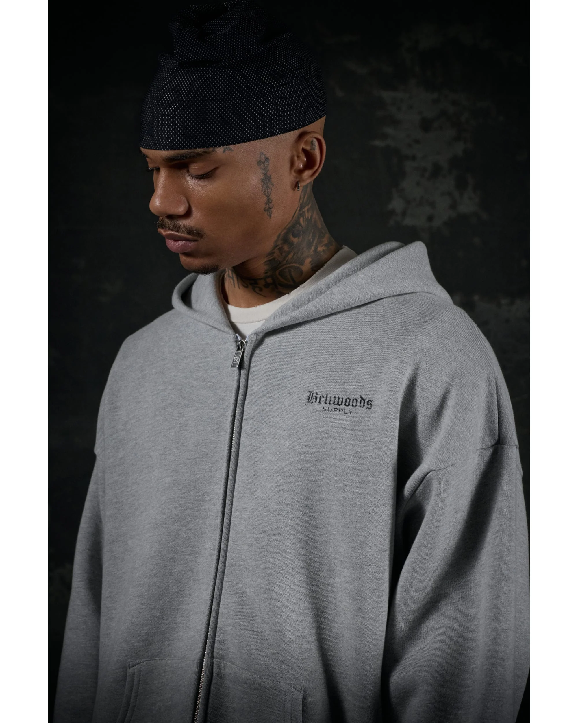 Bellwoods Supply Zip Hoodie - Heather Grey - Image 5