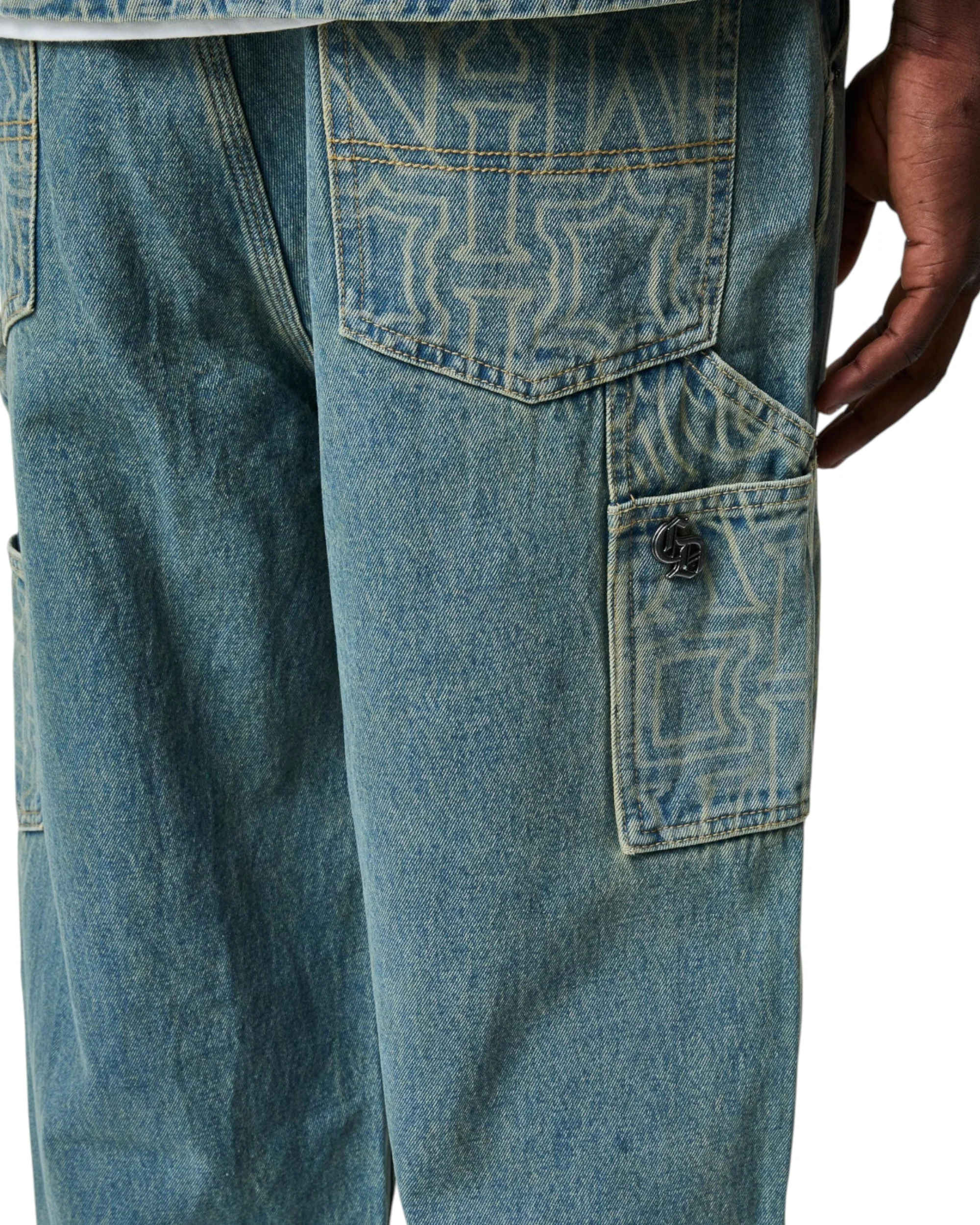 BERKELEY MONOGRAM DENIM JEANS - Image 6