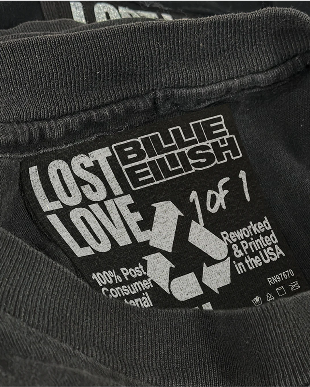 Billie x Lost Love Black Logo Tee - Image 2
