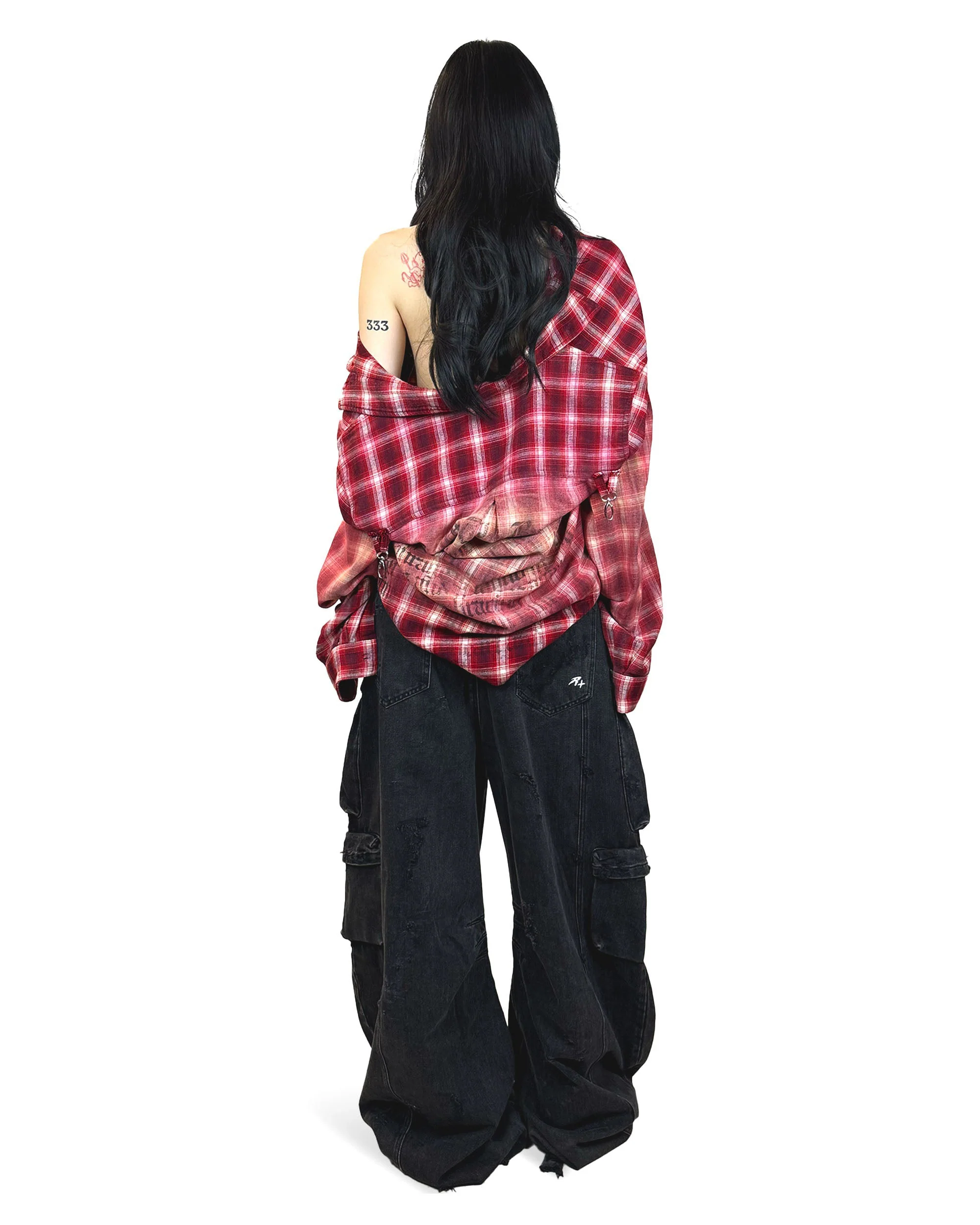 BLACK CARGO BIKER PANTS | UNISEX - Image 6