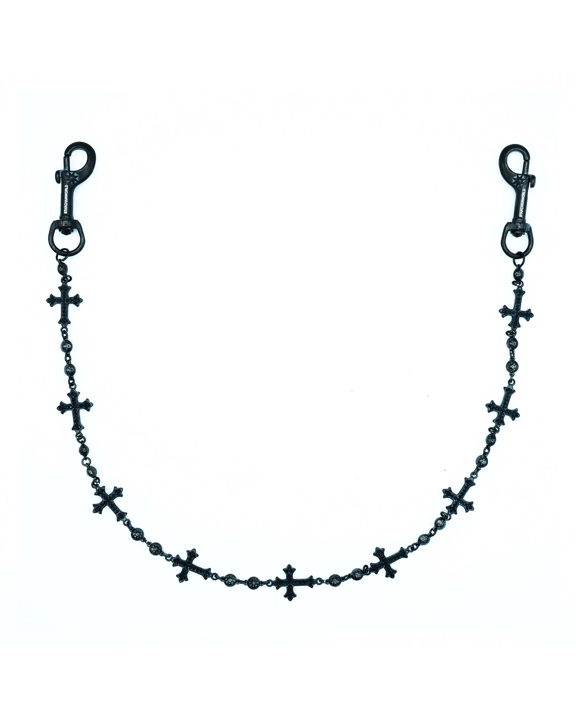 Black Crosses Wallet Chain