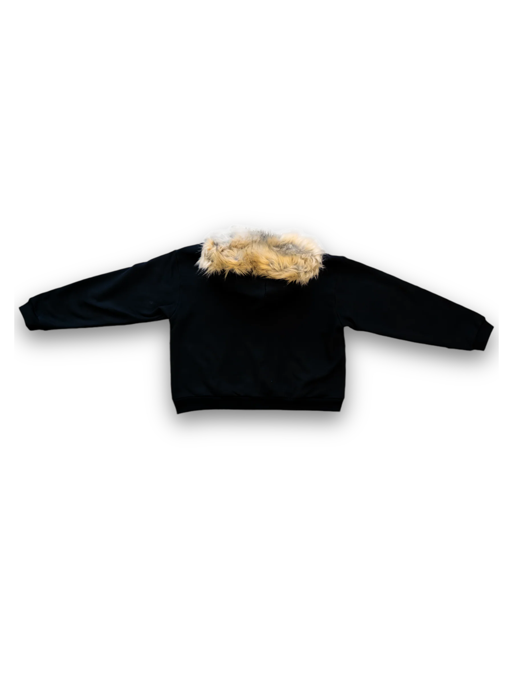 Black Fur Hoodie - Image 3