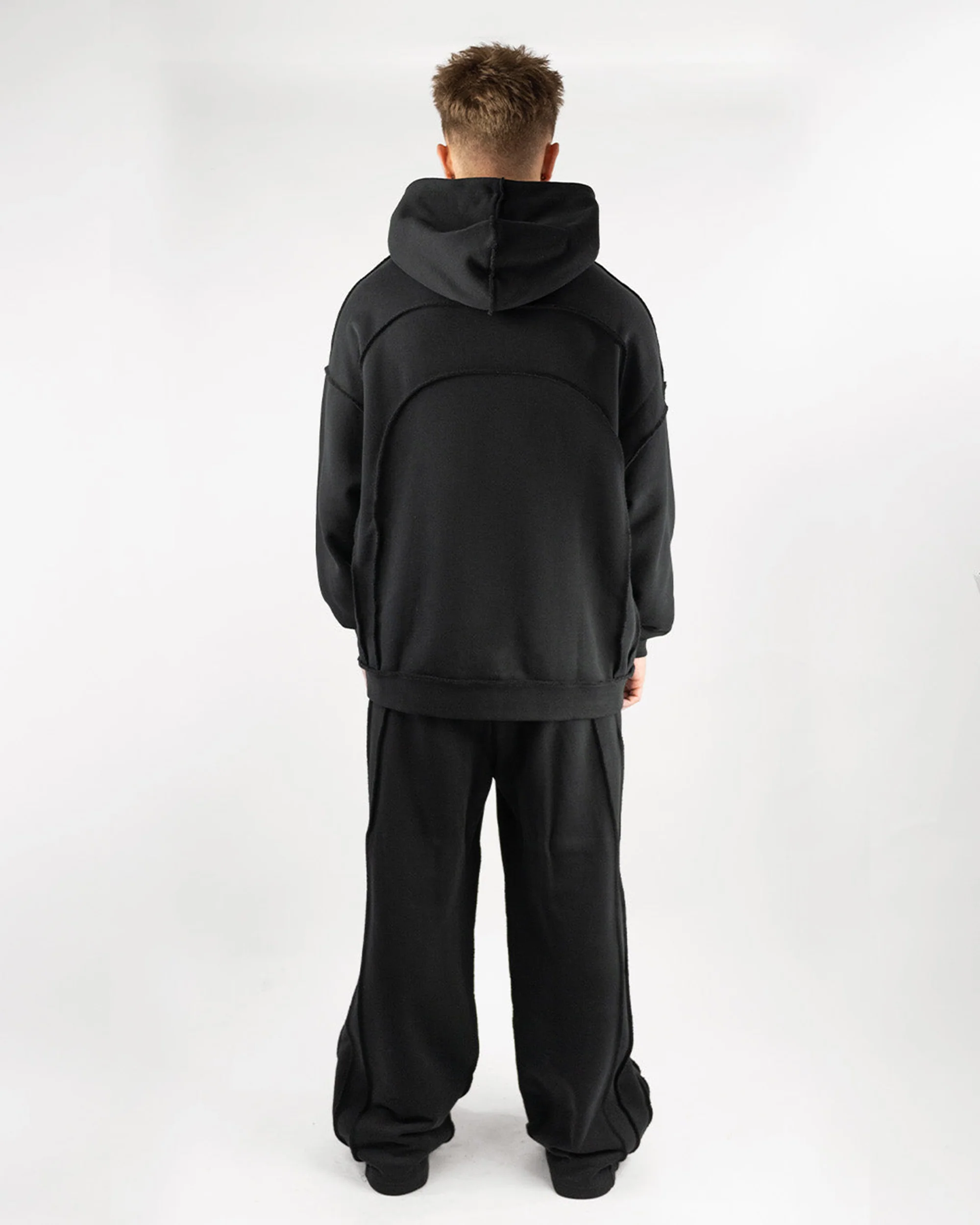 BLACK "INVERTED AURA" HOODIE - Image 3