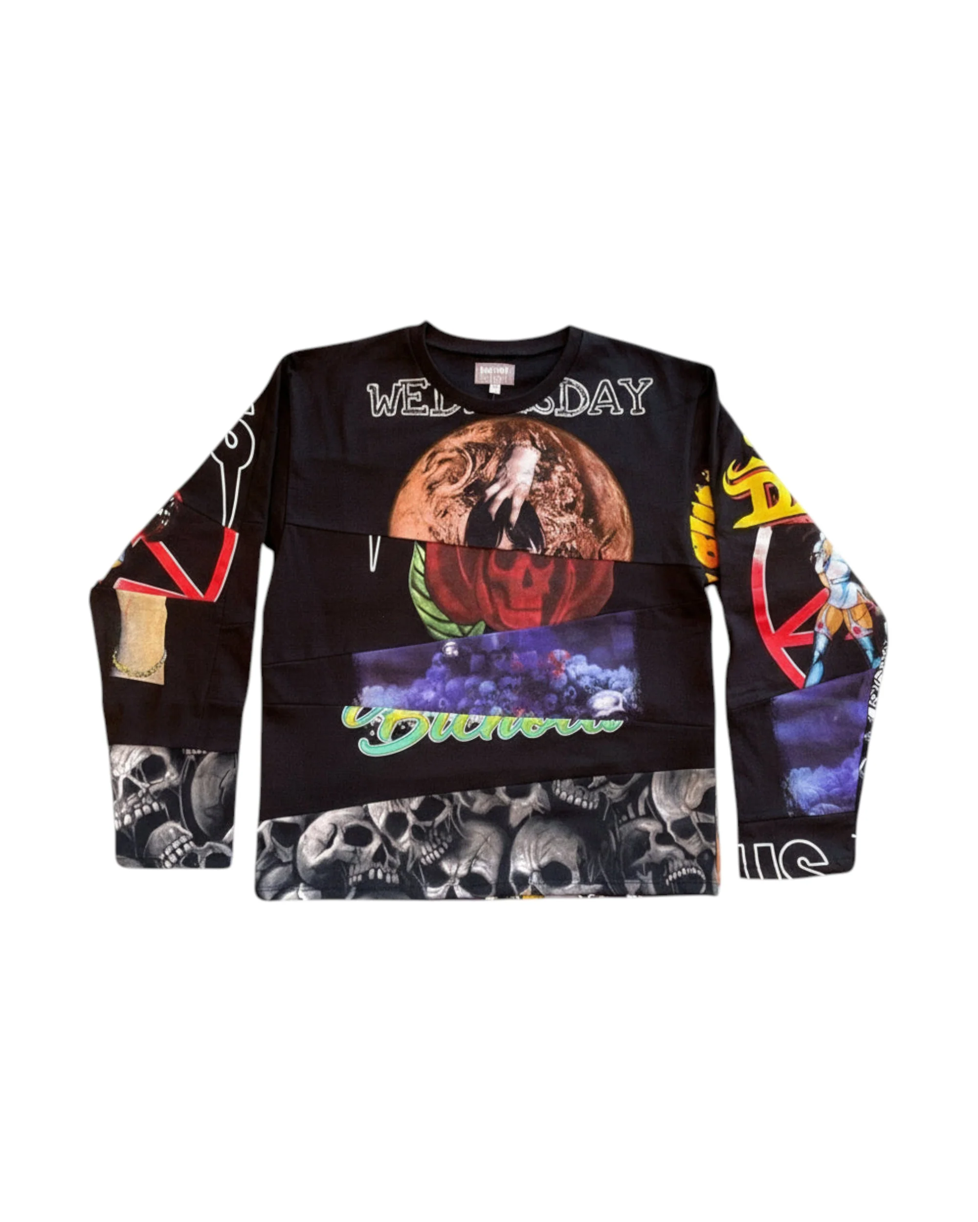 Black Mix Panel Long Sleeve/*Random Selection