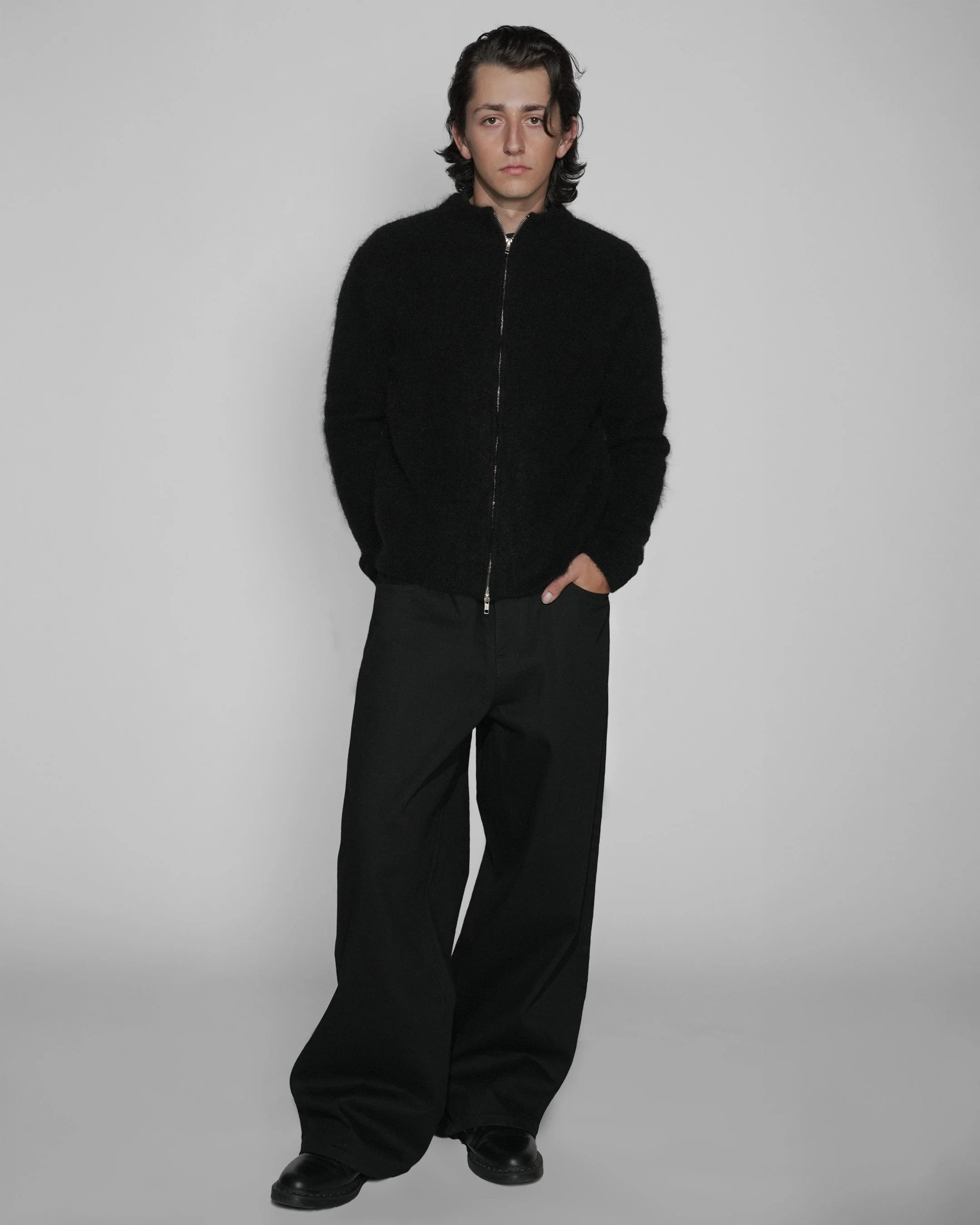 Black Mohair Knit Sweater - Image 3