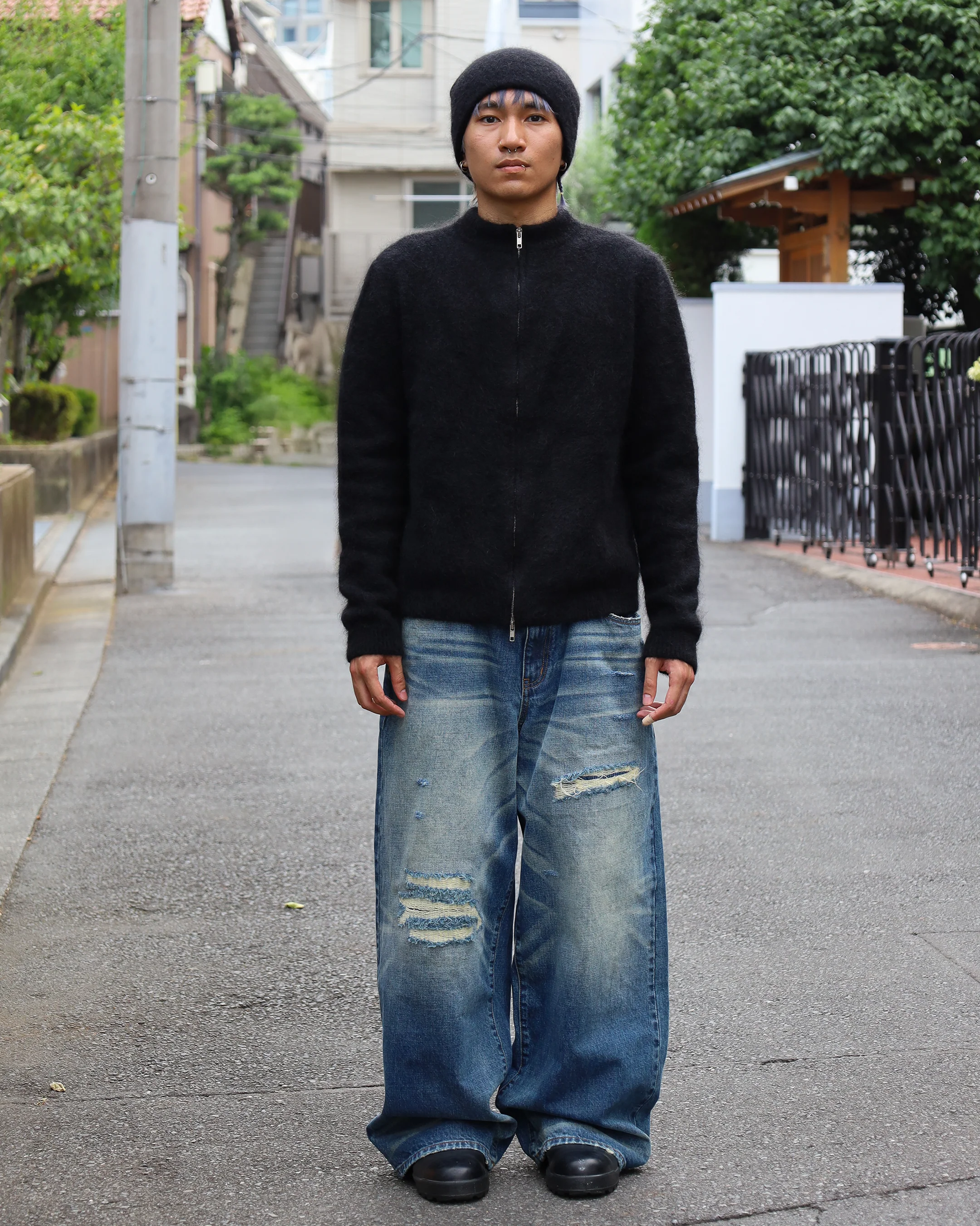 Black Mohair Knit Sweater - Image 5