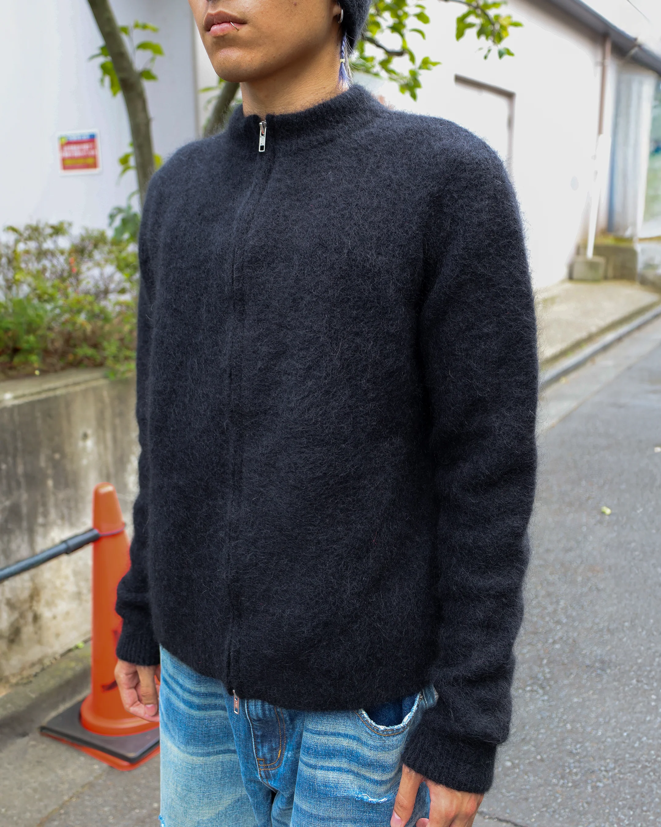 Black Mohair Knit Sweater - Image 6