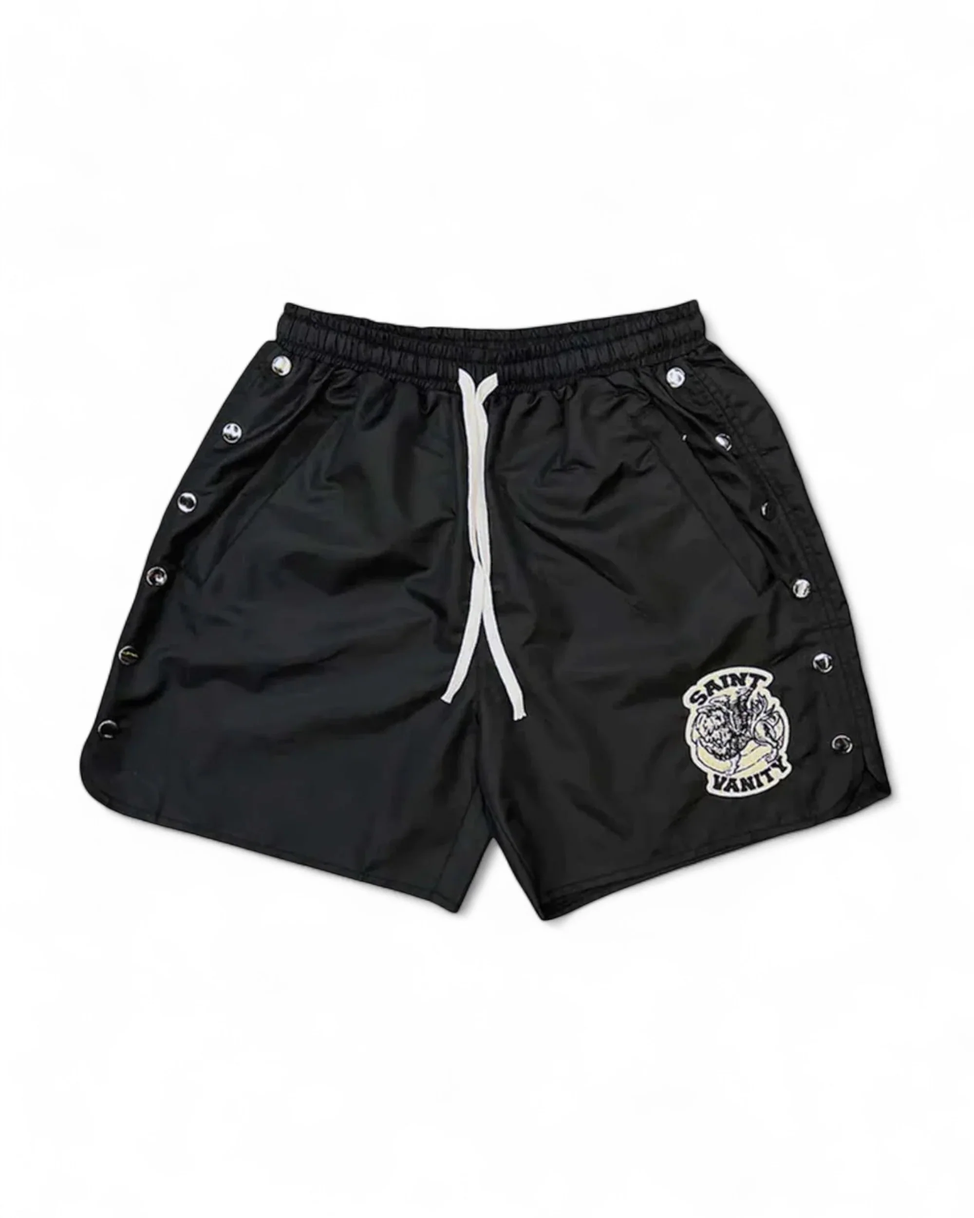BLACK NYLON SHORTS