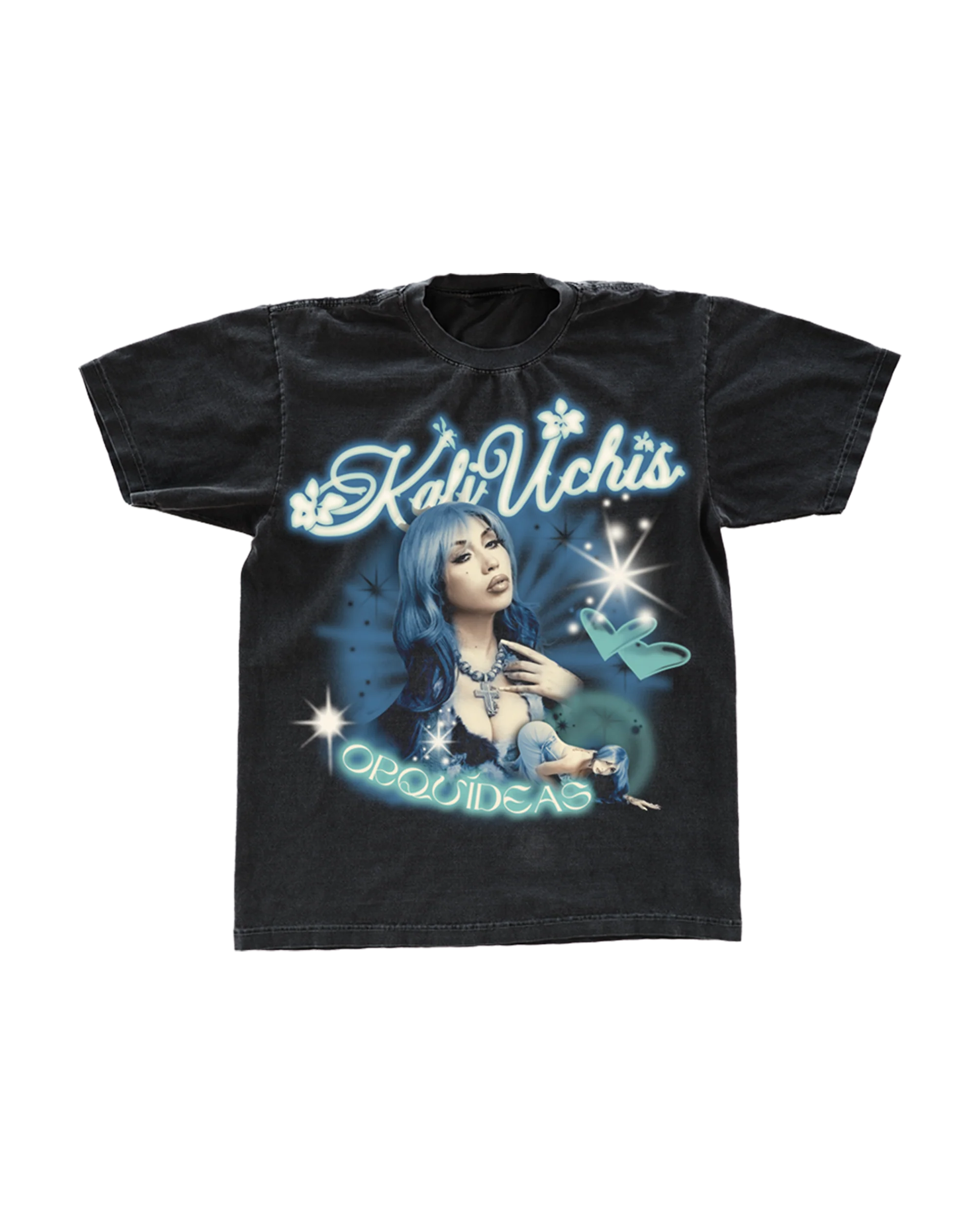 Black Orquídeas Short-Sleeve T-Shirt