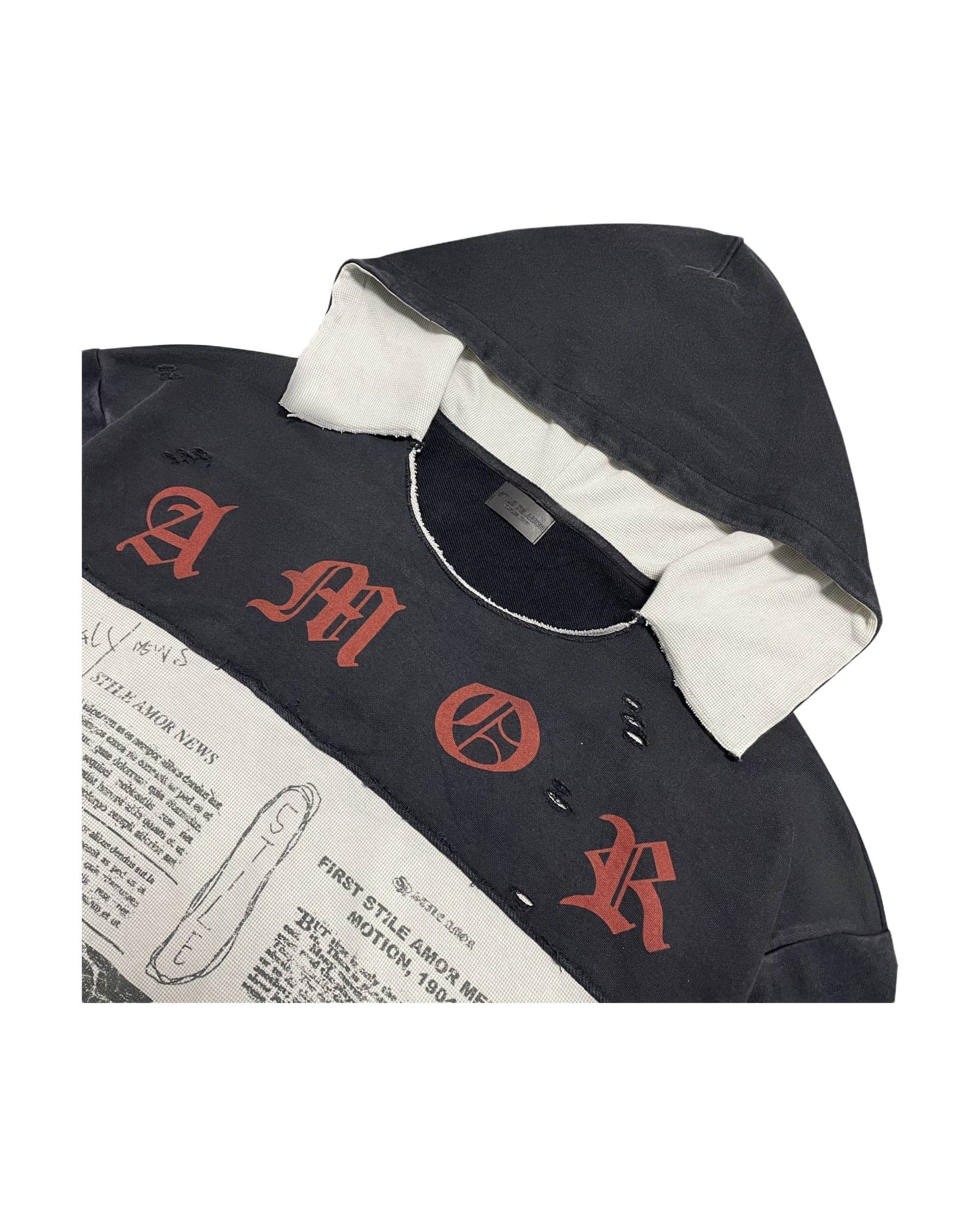 BLACK PATCH HOODIE - Image 3