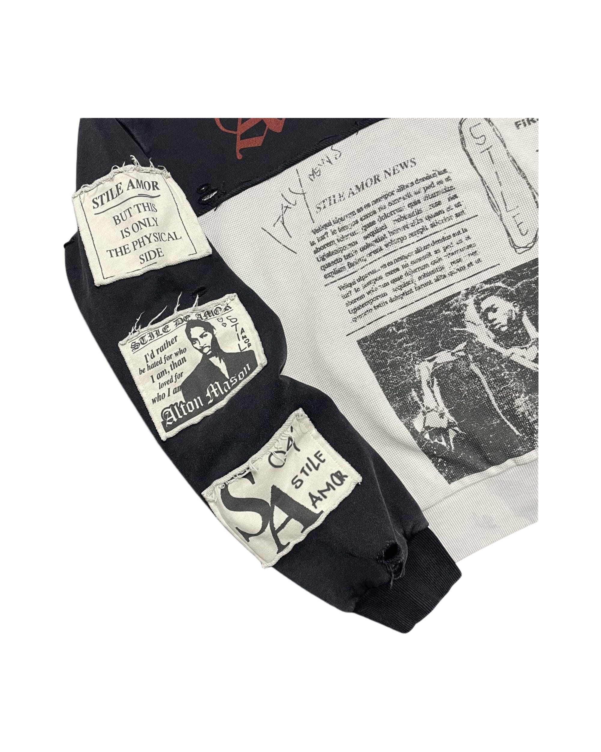 BLACK PATCH HOODIE - Image 4