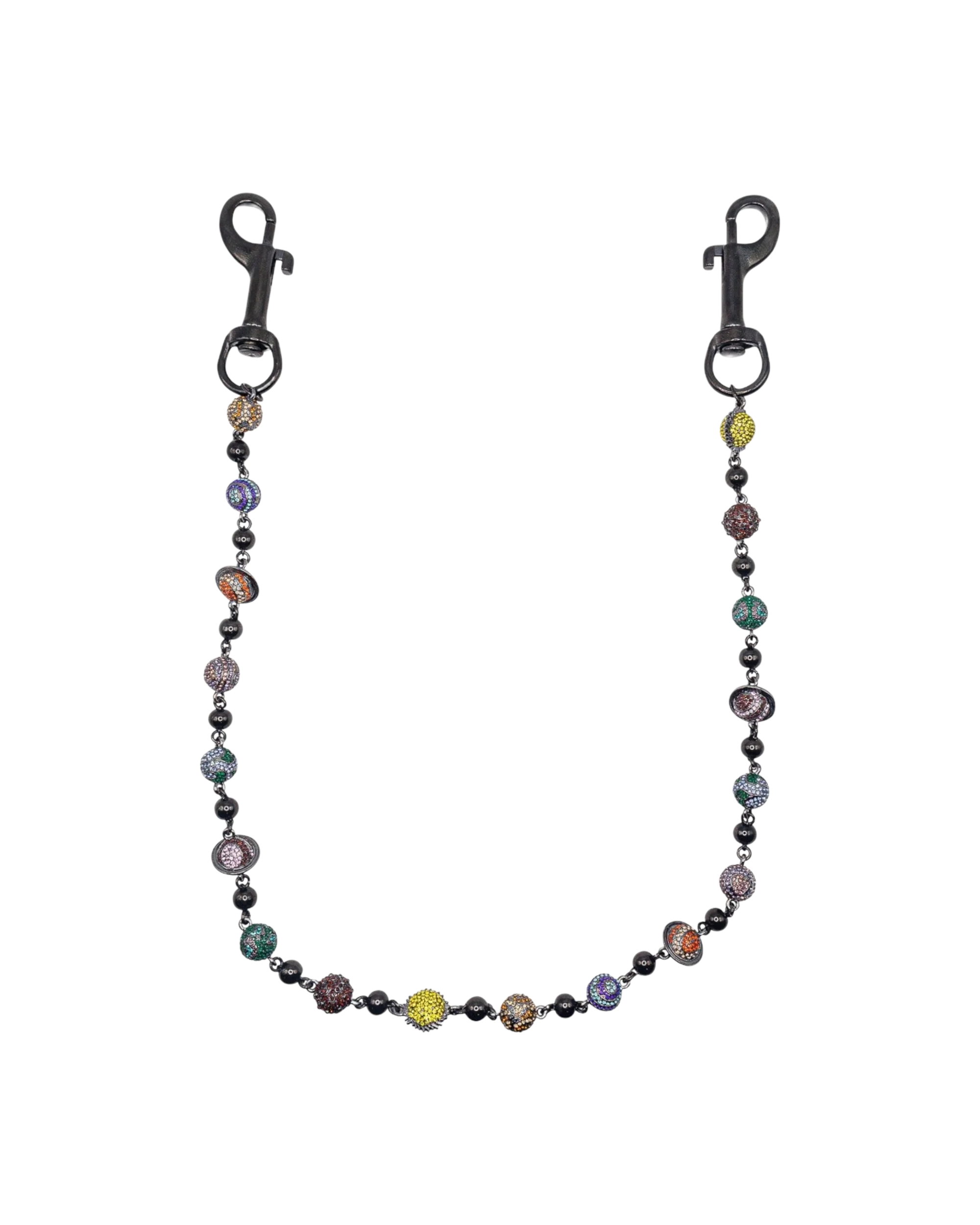 Black Planet Wallet Chain - Multicolor