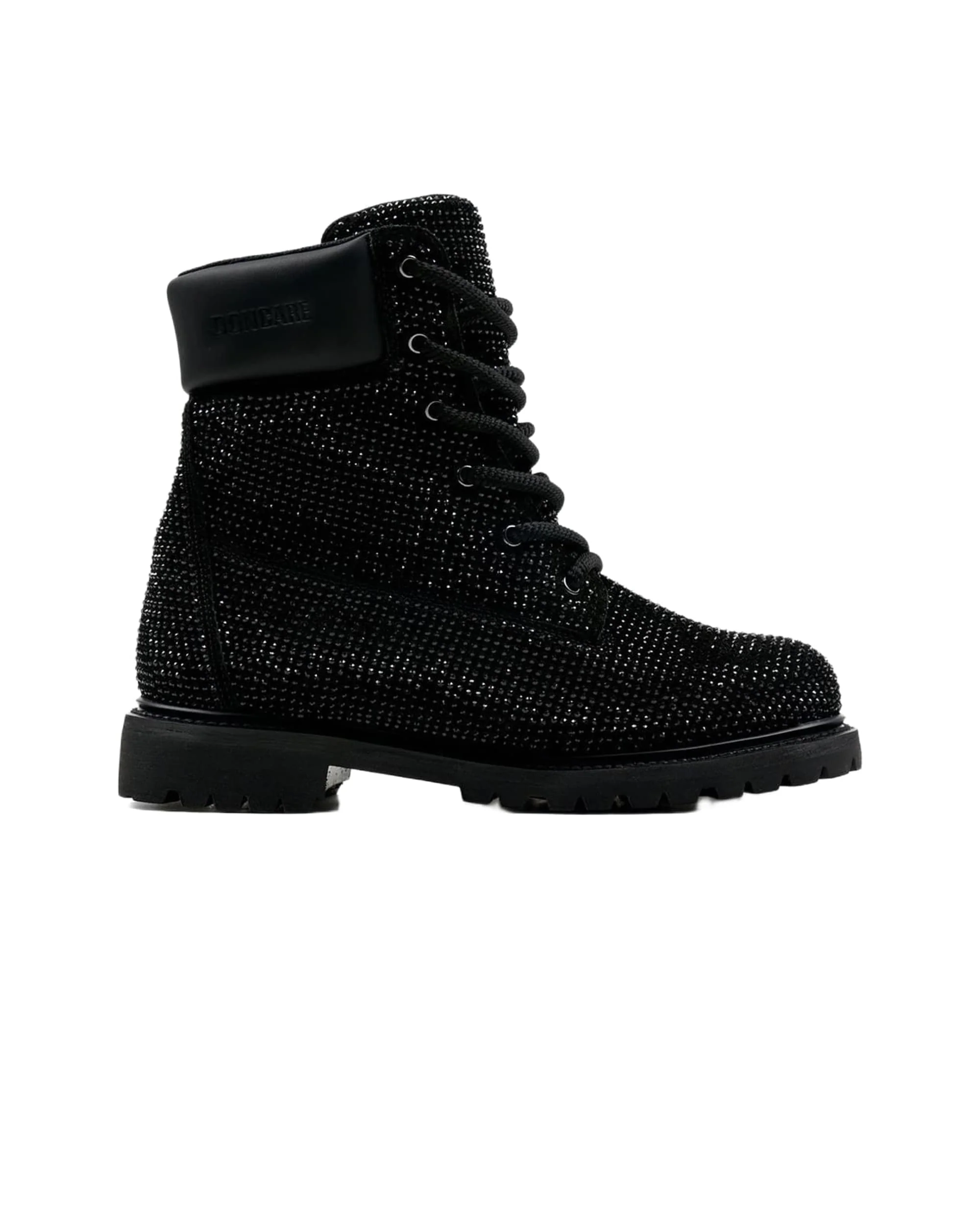 BLACK RHINESTONE BOOTS