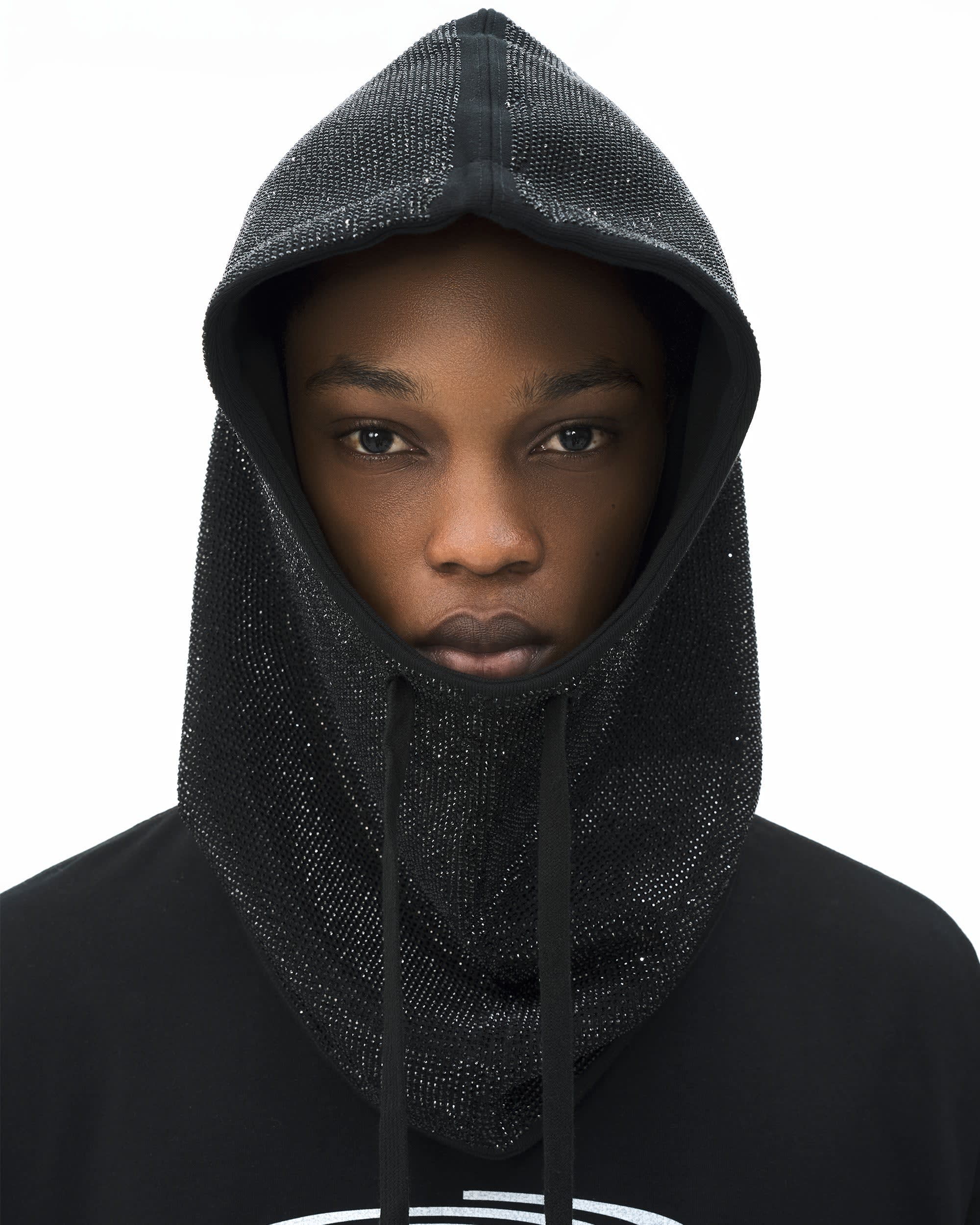 BLACK RHINESTONE HOOD - Image 13