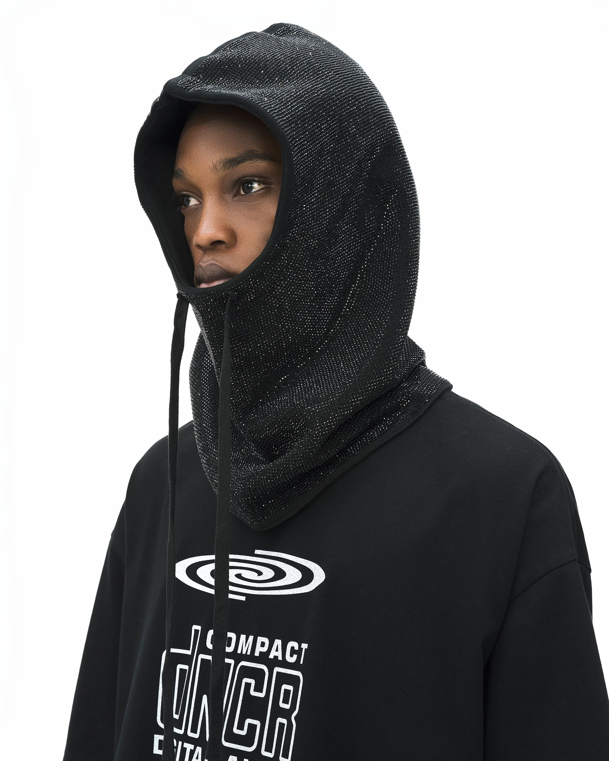BLACK RHINESTONE HOOD - Image 17