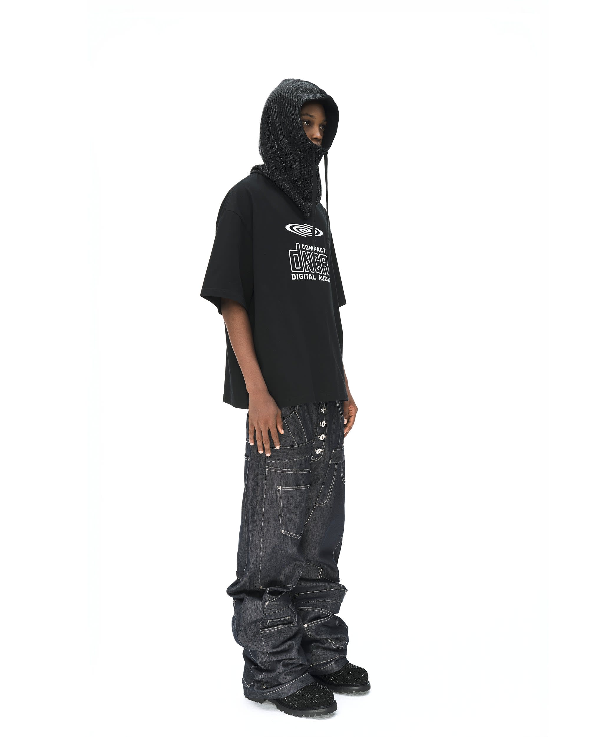 BLACK RHINESTONE HOOD - Image 6