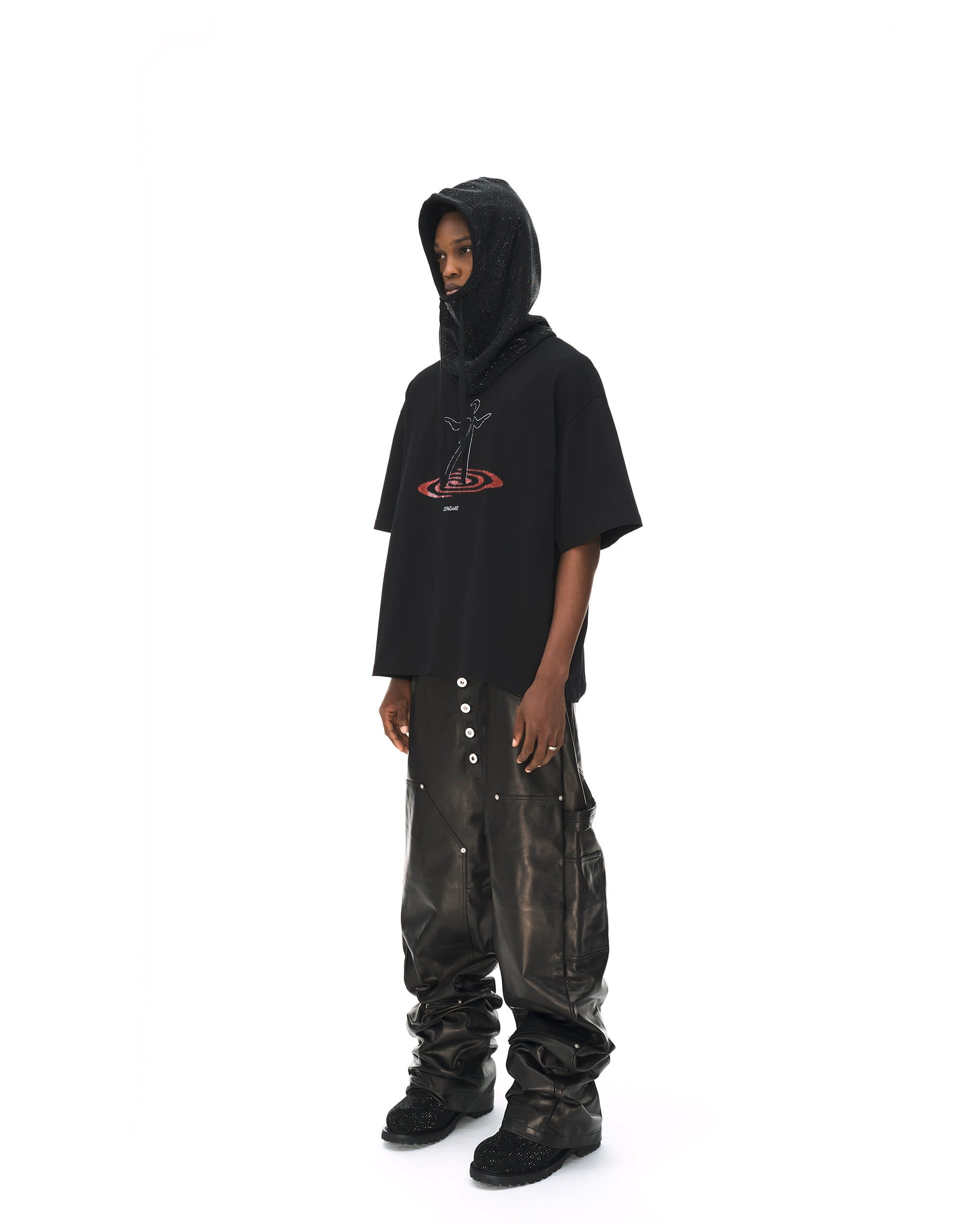 BLACK RHINESTONE HOOD - Image 8