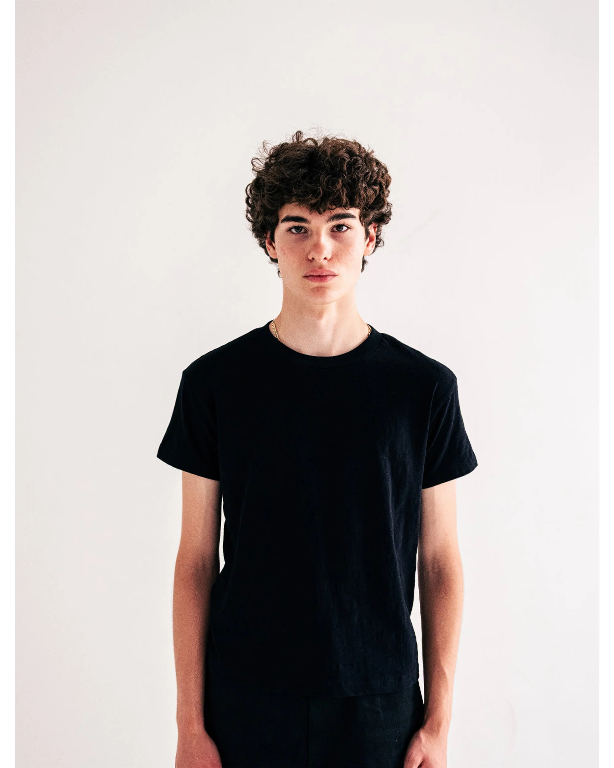 Black Slub Cotton Baby Tee - Image 2