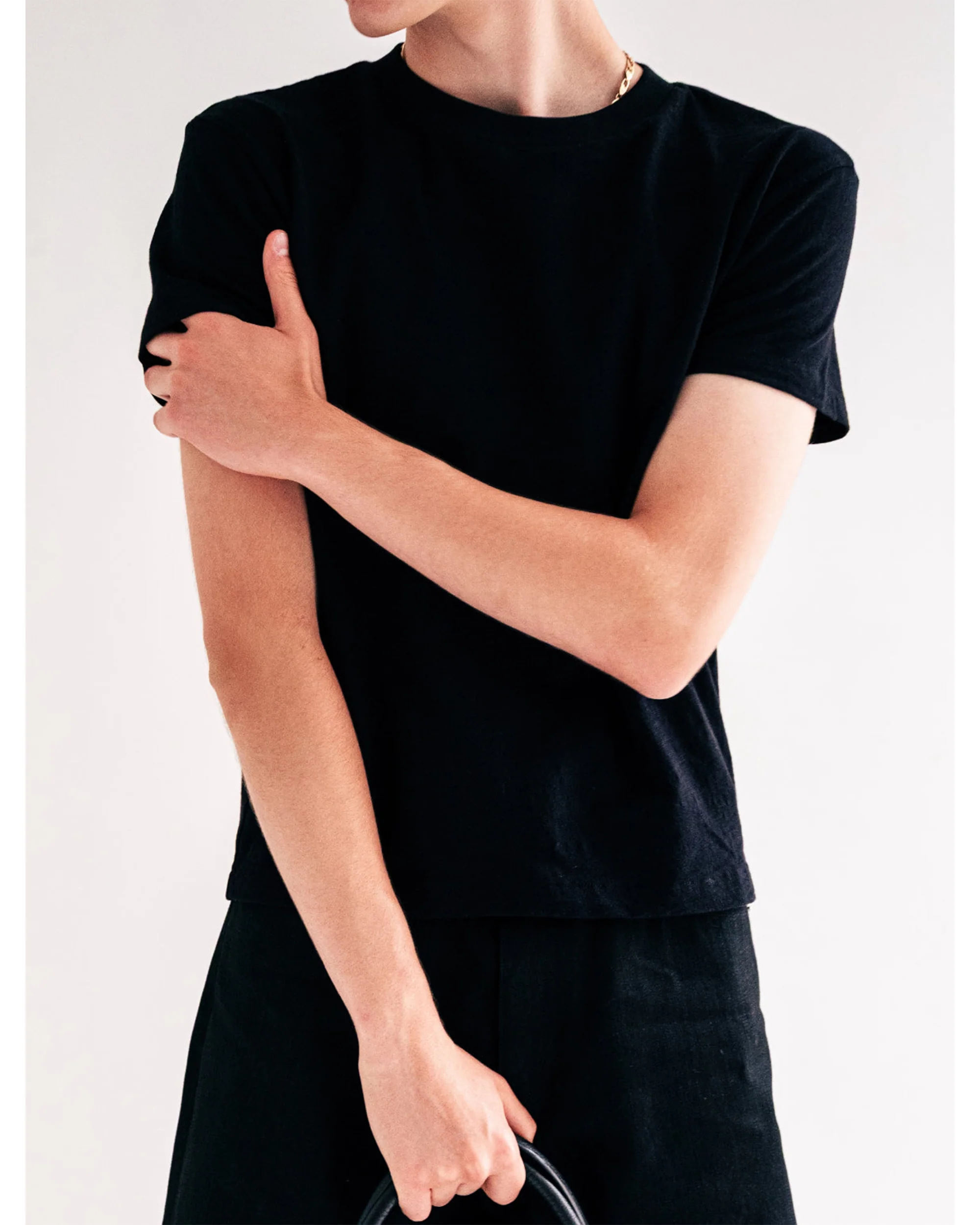 Black Slub Cotton Baby Tee - Image 4