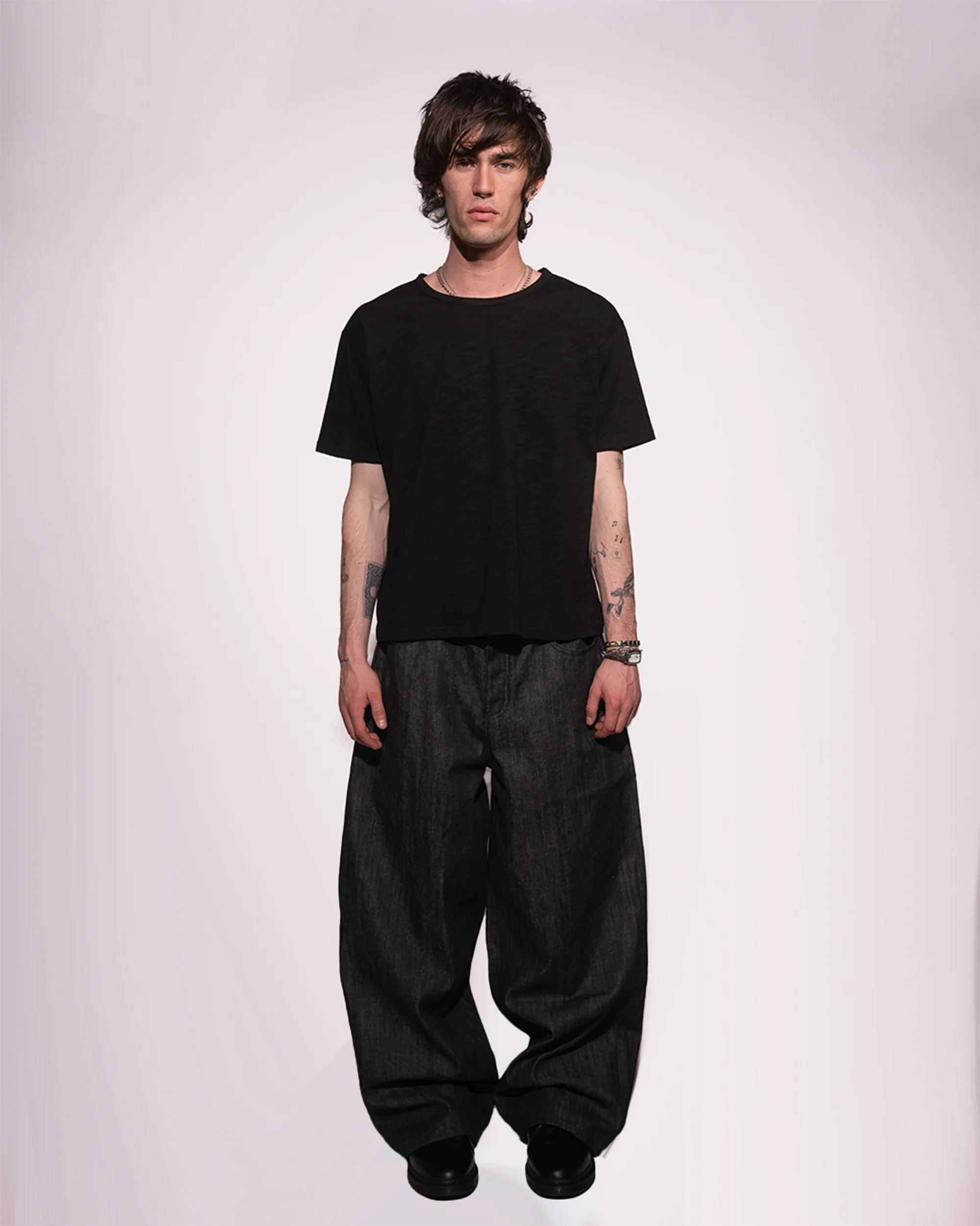 BLACK SLUB TSHIRT - Image 5