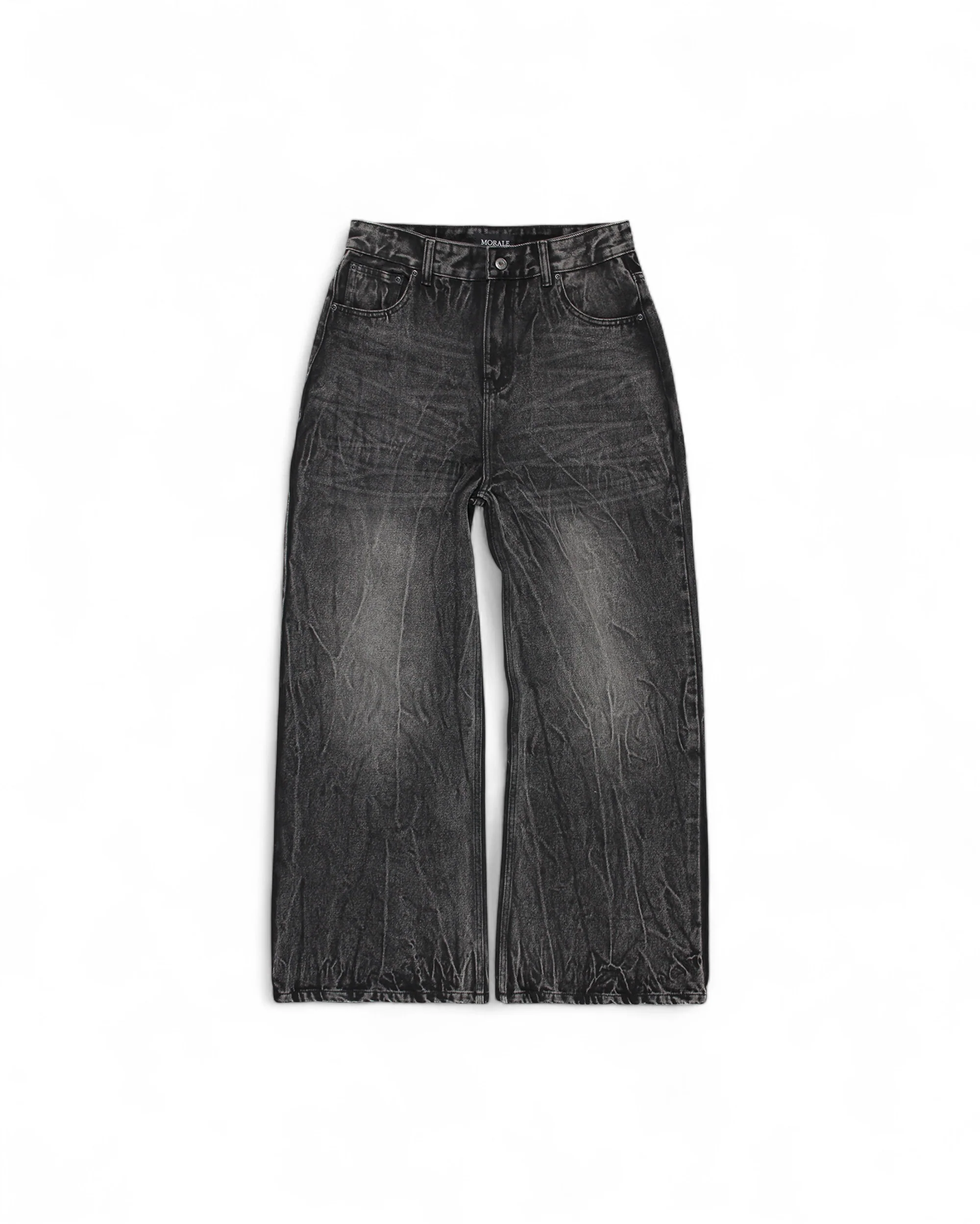 BLACK VEINS BAGGY JEANS V2