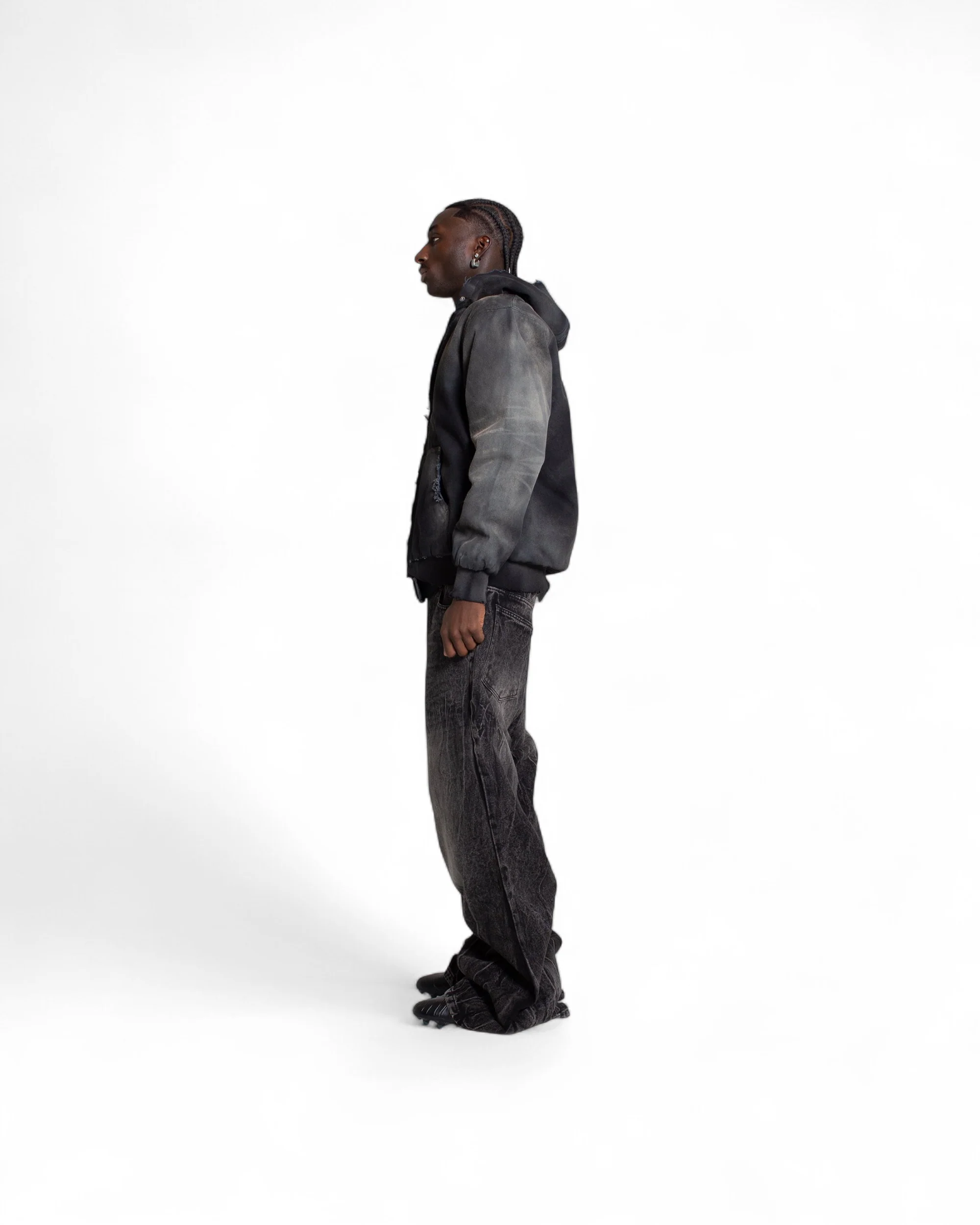 BLACK VEINS BAGGY JEANS V2 - Image 4