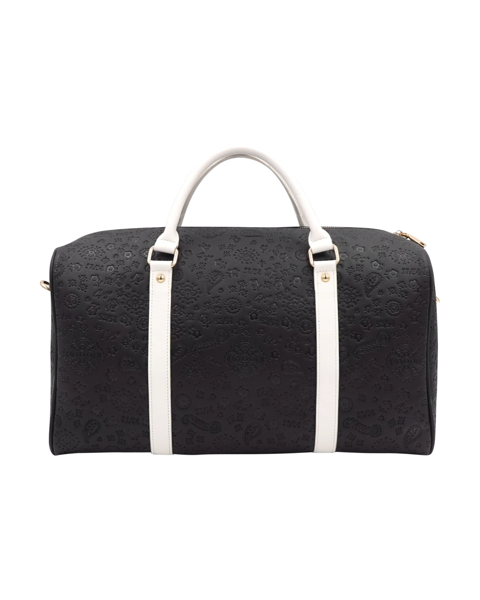 Black & white paisley duffle