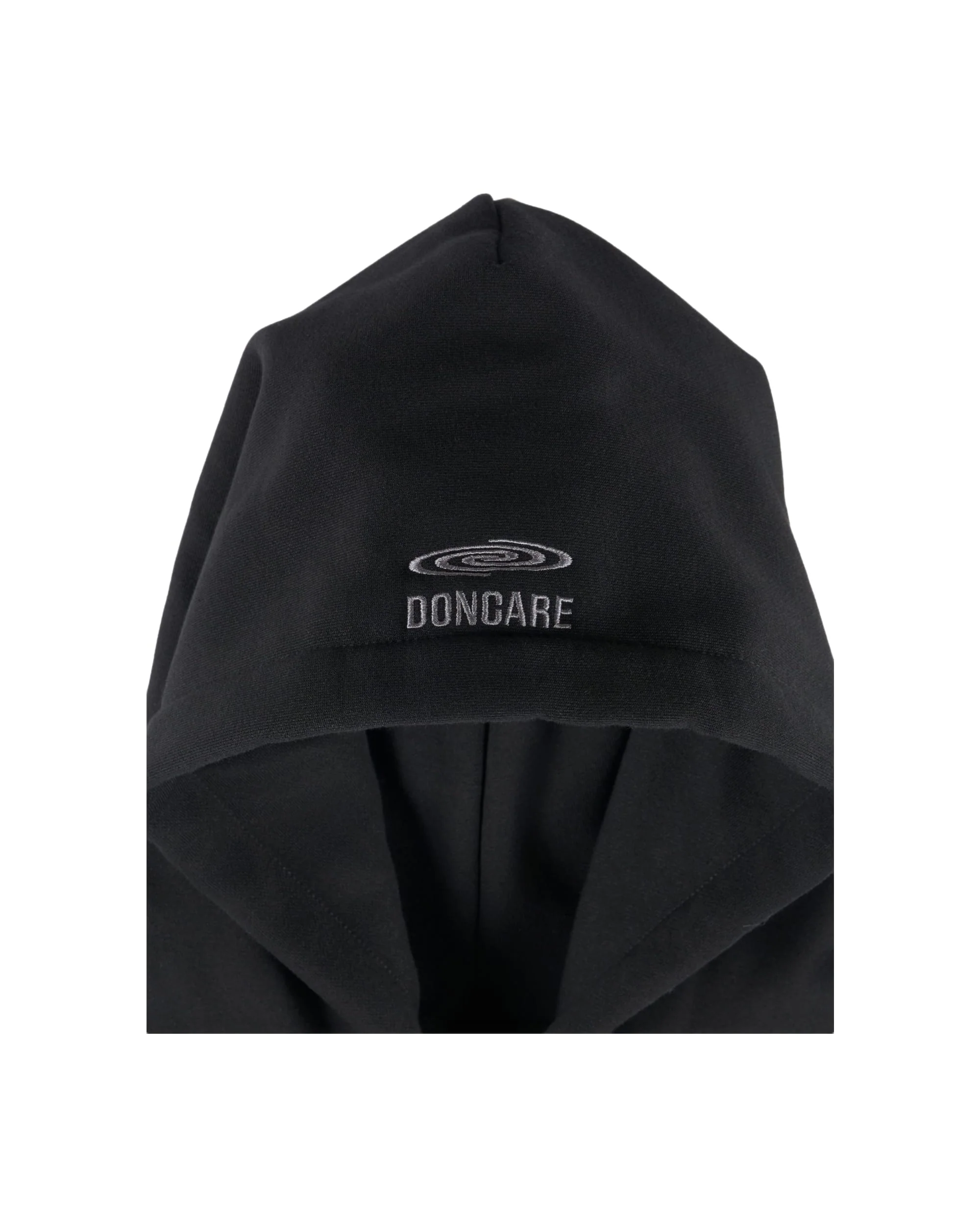 BLACK ZIP-UP HOODIE - Image 2