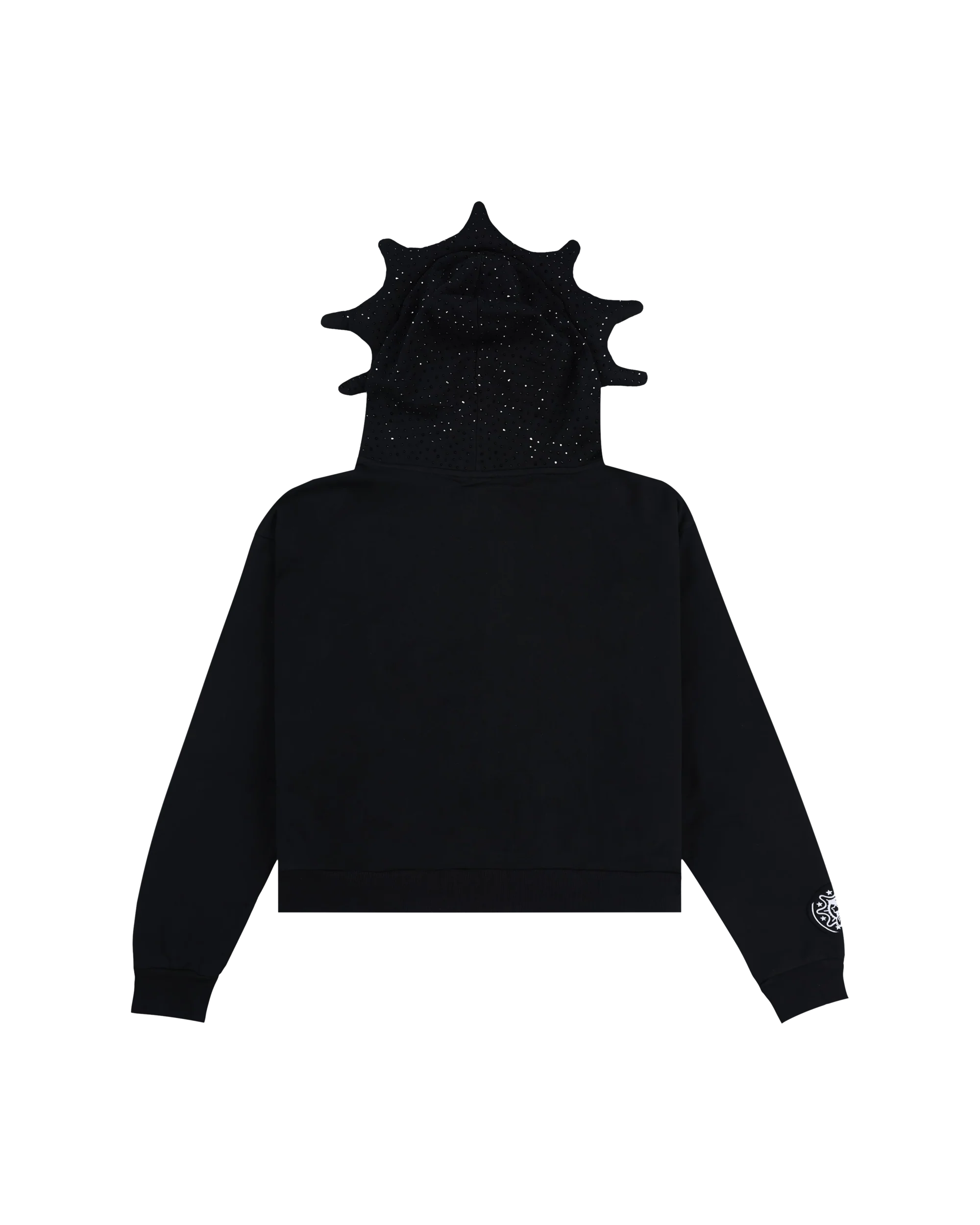 Blackout Rhinestone Hoodie (Black) - Image 2